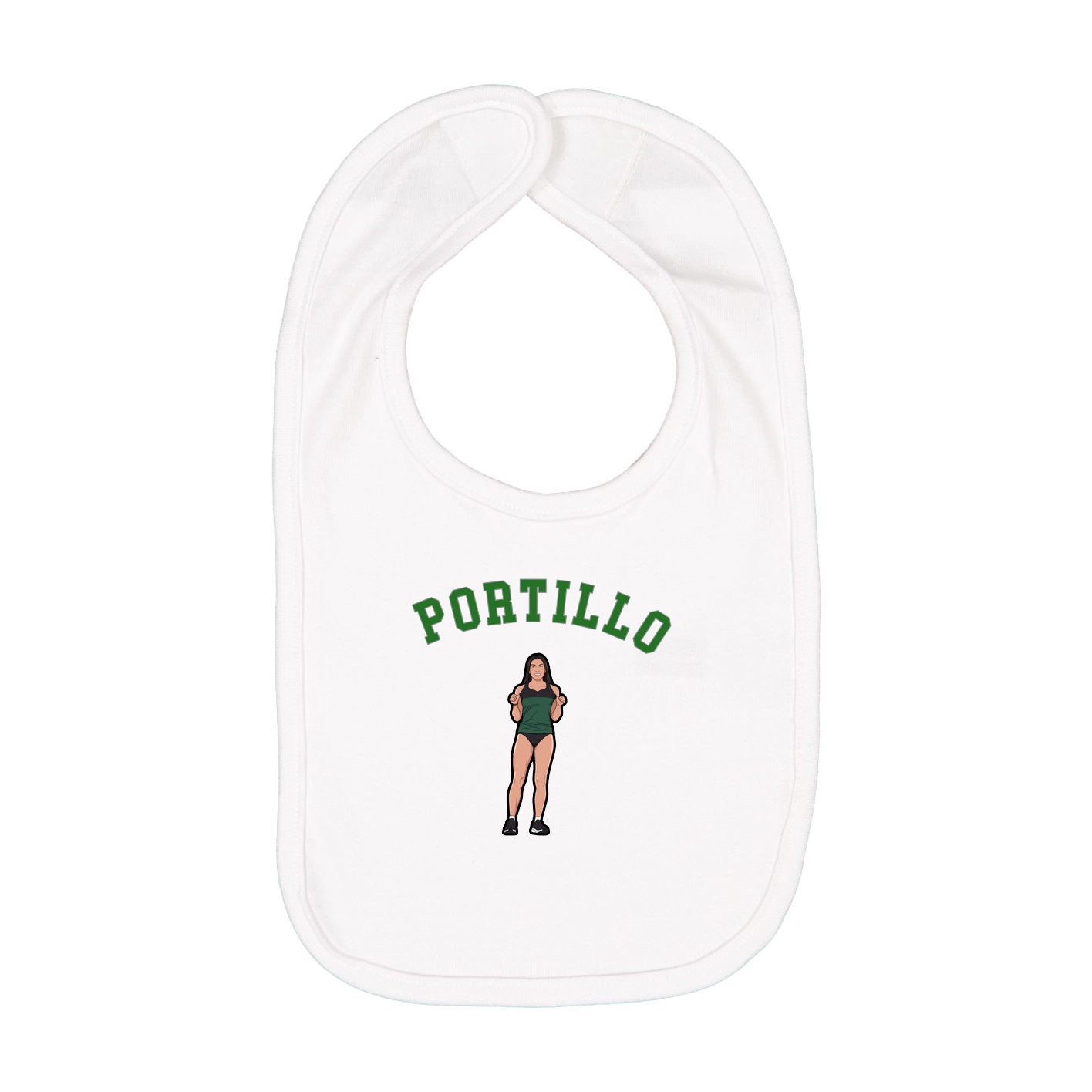 Infant Bib — Shirsey Arch in White