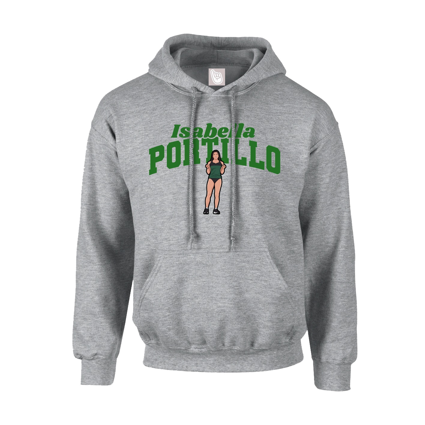 Youth Hoodie — Signature Arch in Grey