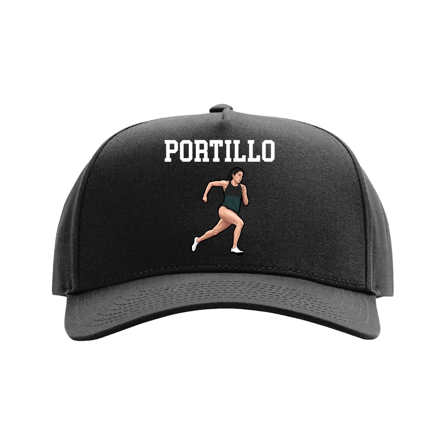 Full Fabric Five-Panel Champ Cap — Shirsey in Black