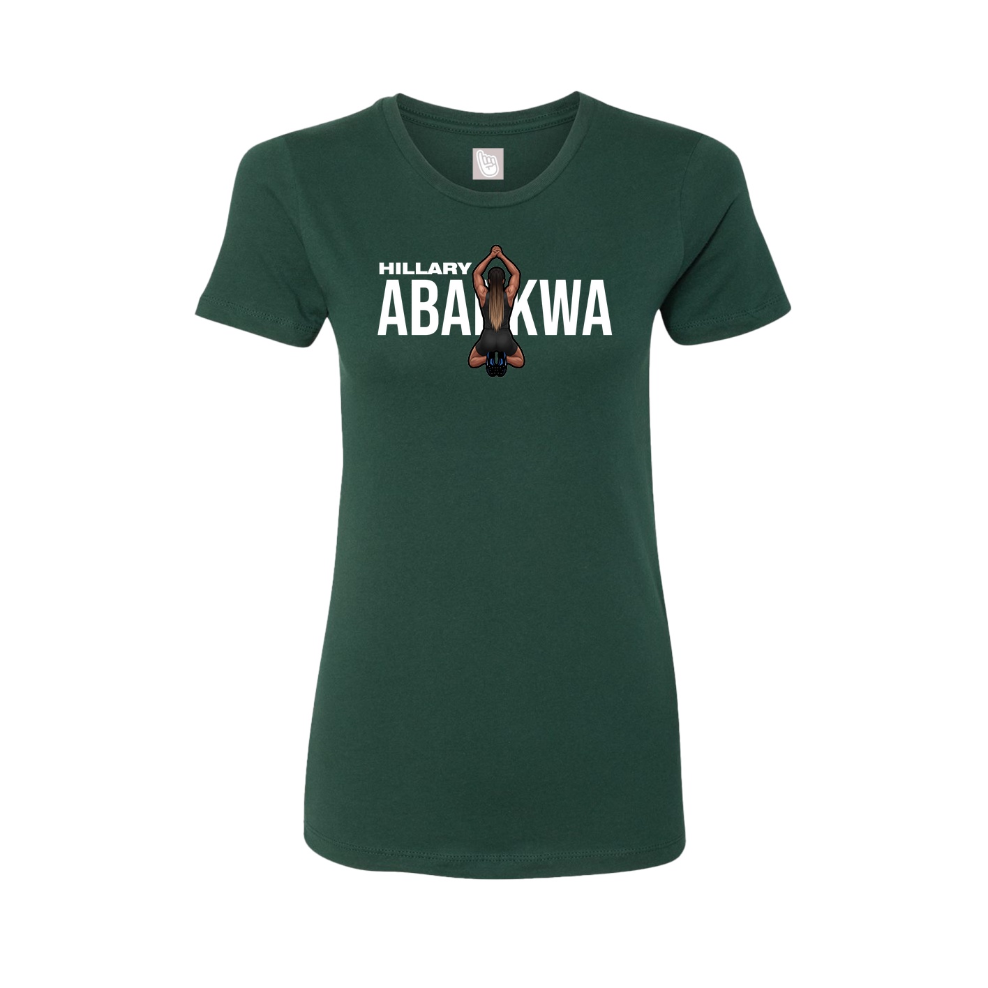 Fitted Women's Tee — Player Name in Green