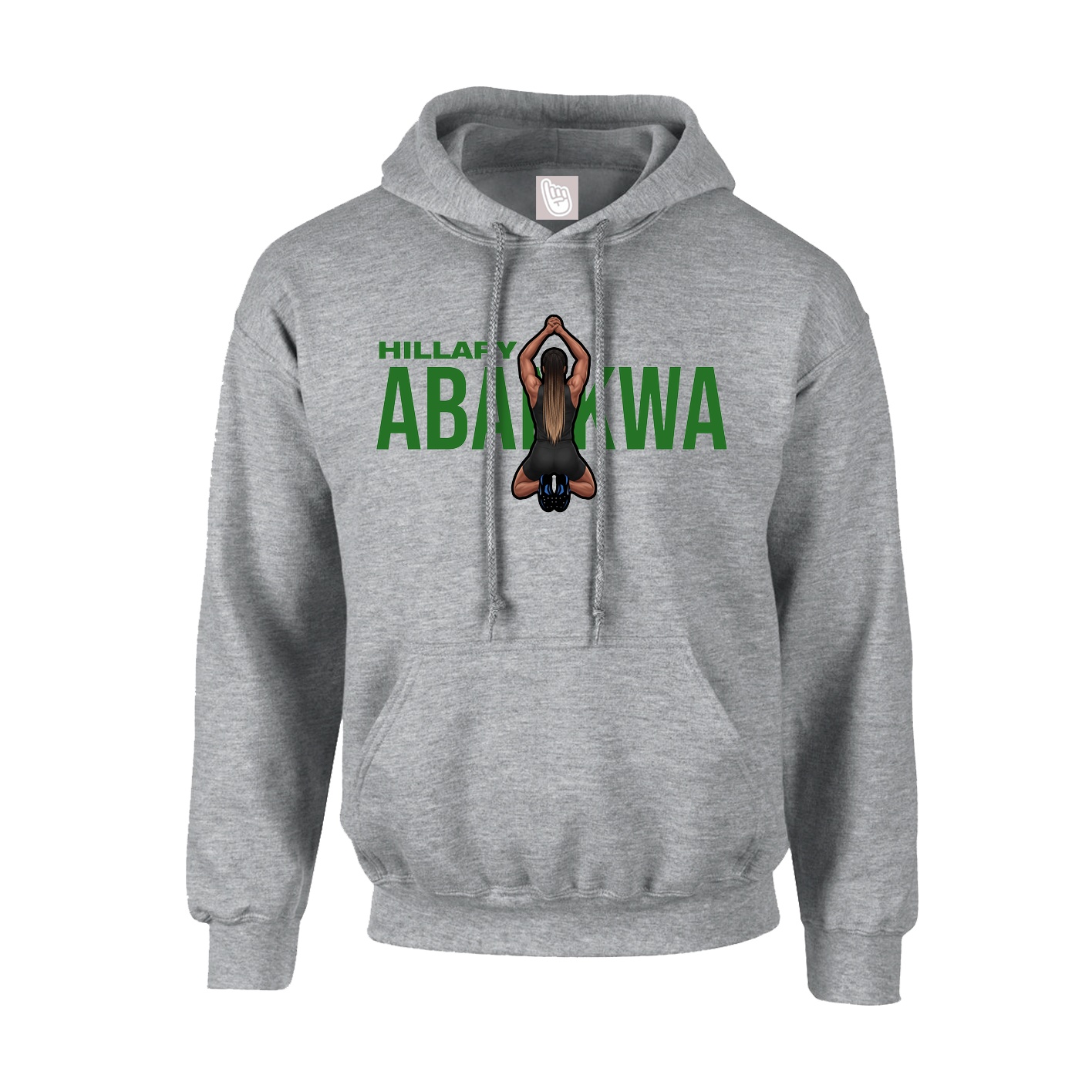 Hoodie — Player Name in Grey