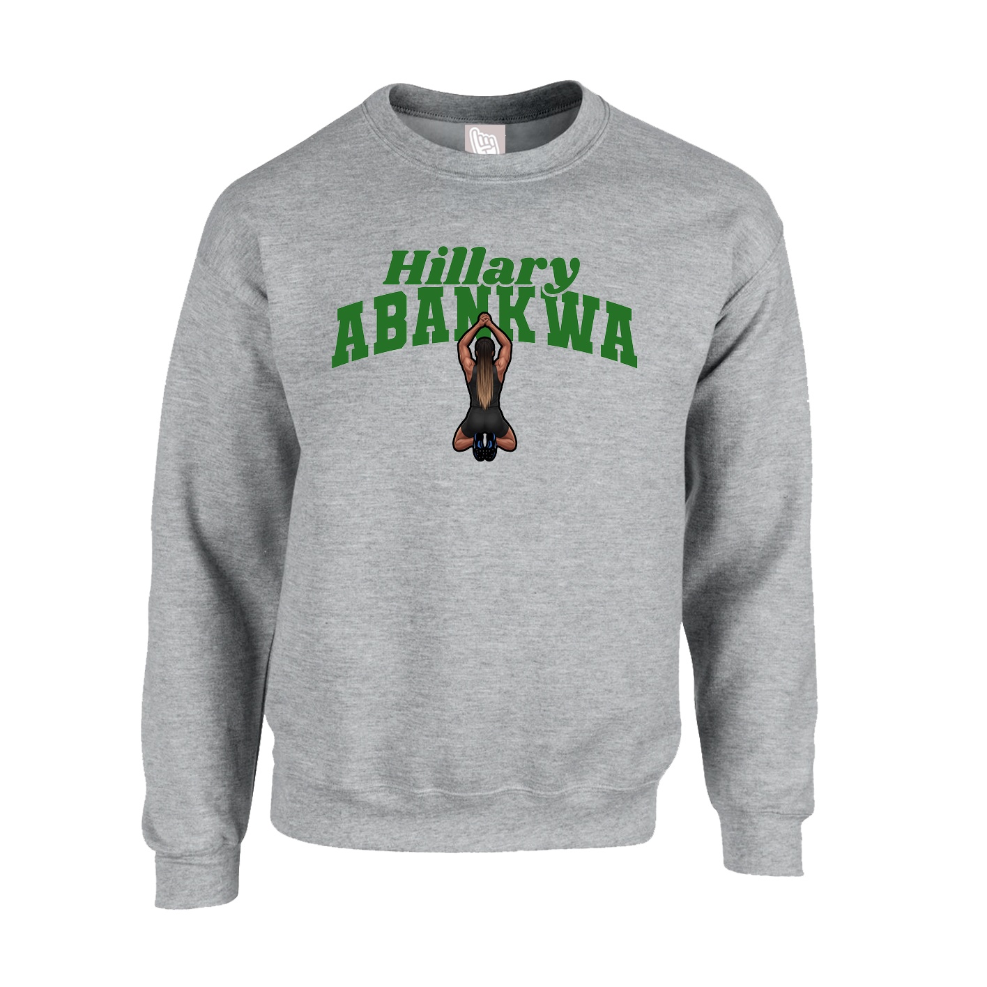 Fleece Crew — Signature Arch in Grey