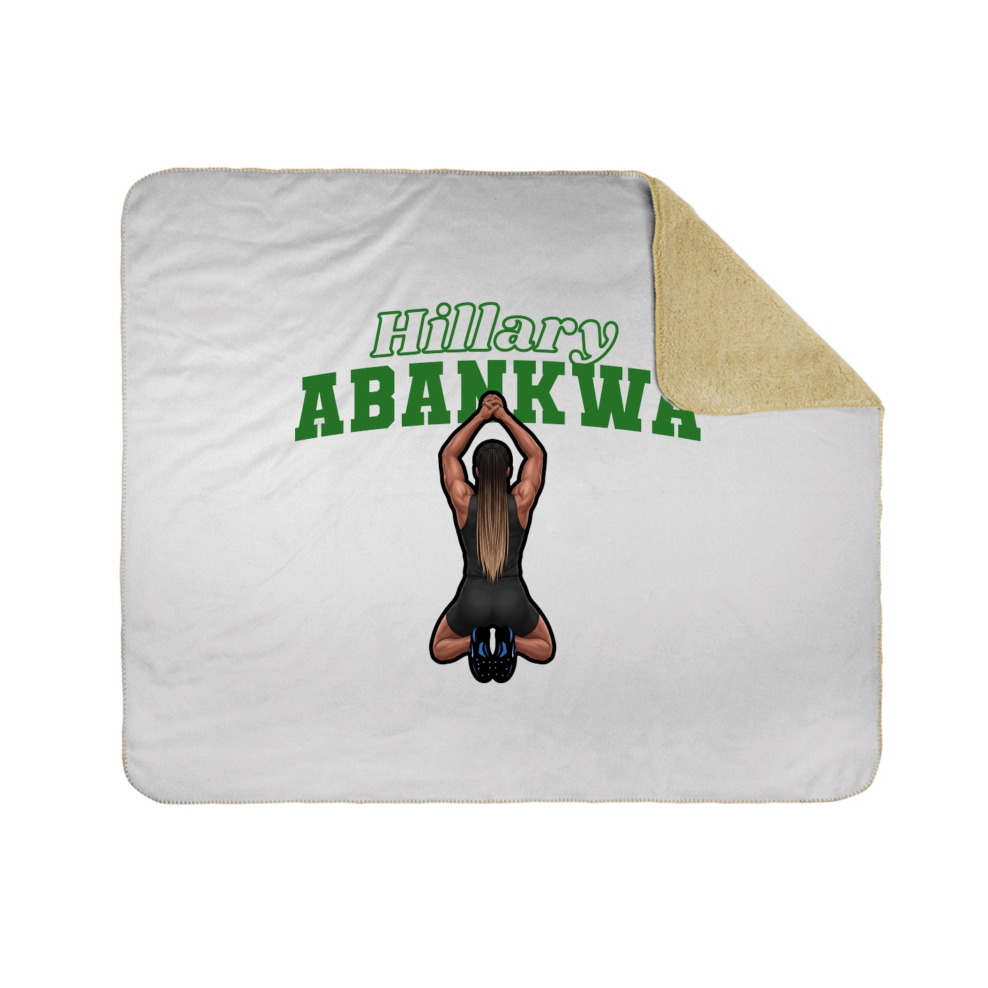 Throw Blanket — Name Arch in White