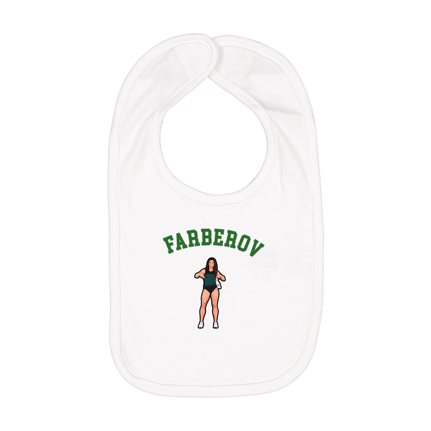 Infant Bib — Shirsey Arch in White