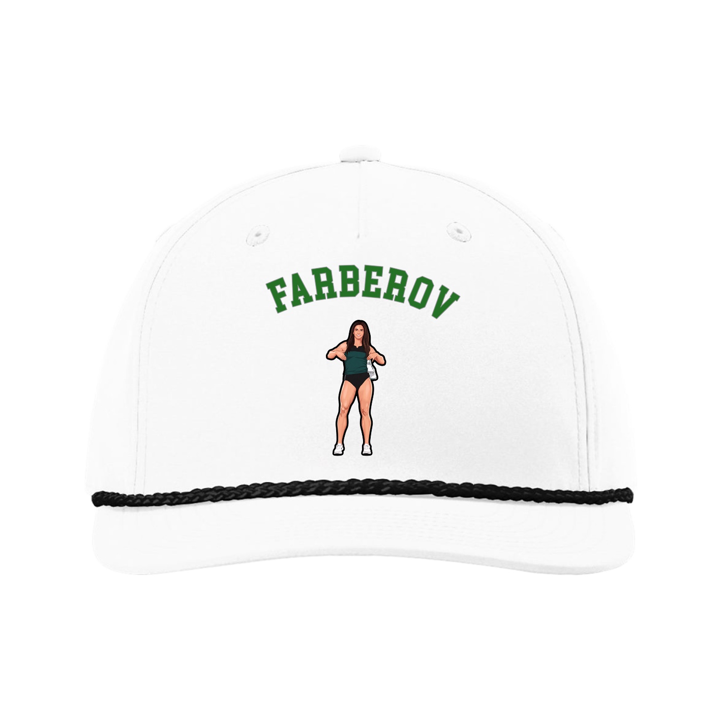 Five-Panel Classic Rope Cap — Shirsey Arch in White