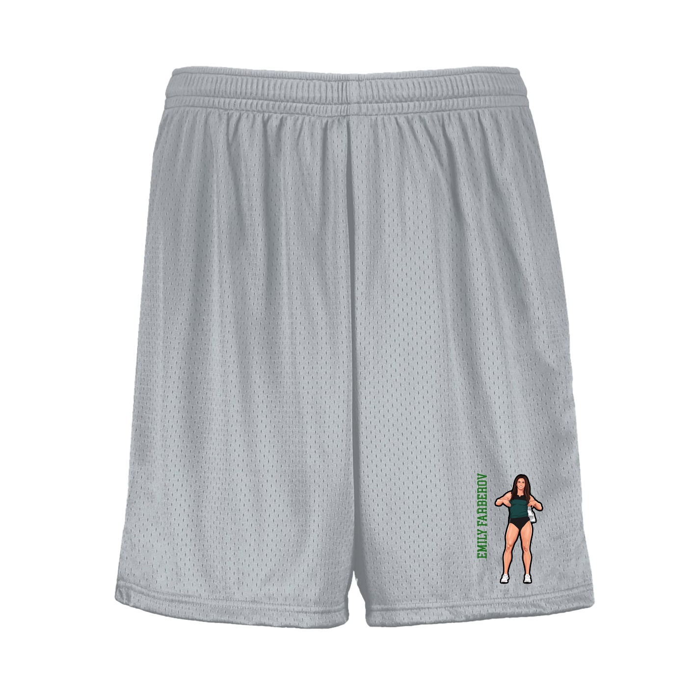 Shorts — Name Vertical in Silver