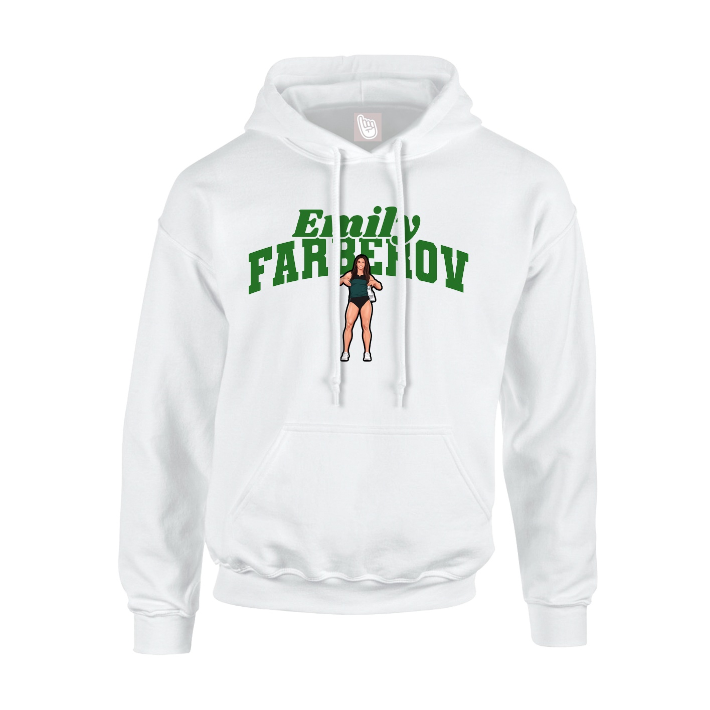 Youth Hoodie — Signature Arch in White