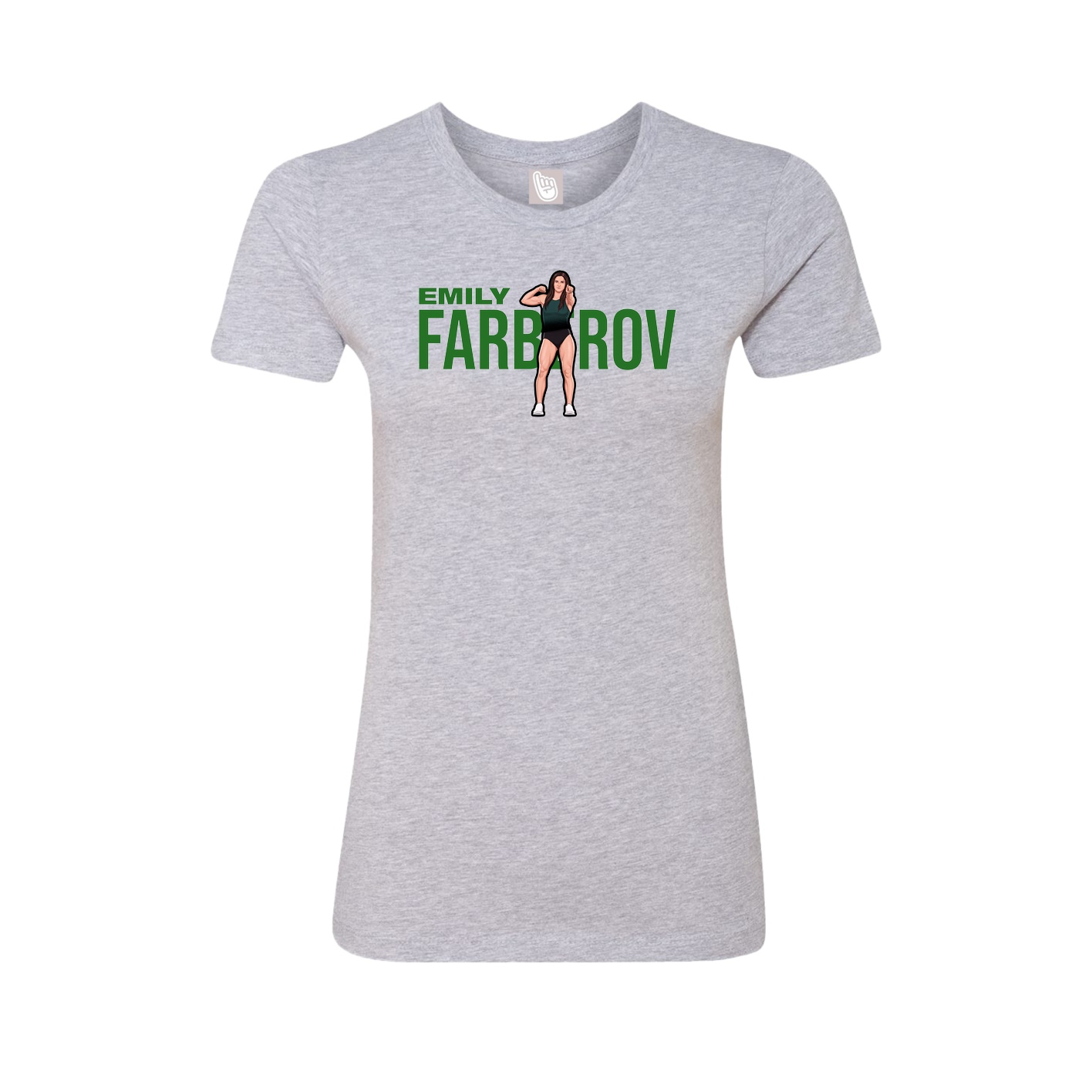 Fitted Women's Tee — Player Name in Grey