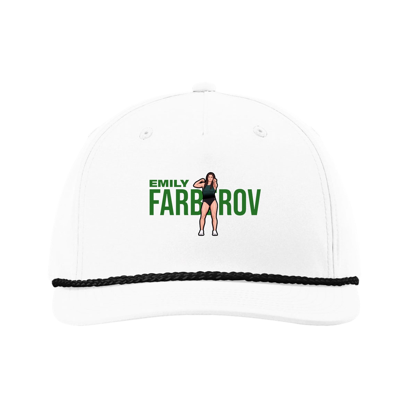 Five-Panel Classic Rope Cap — Player Name in White