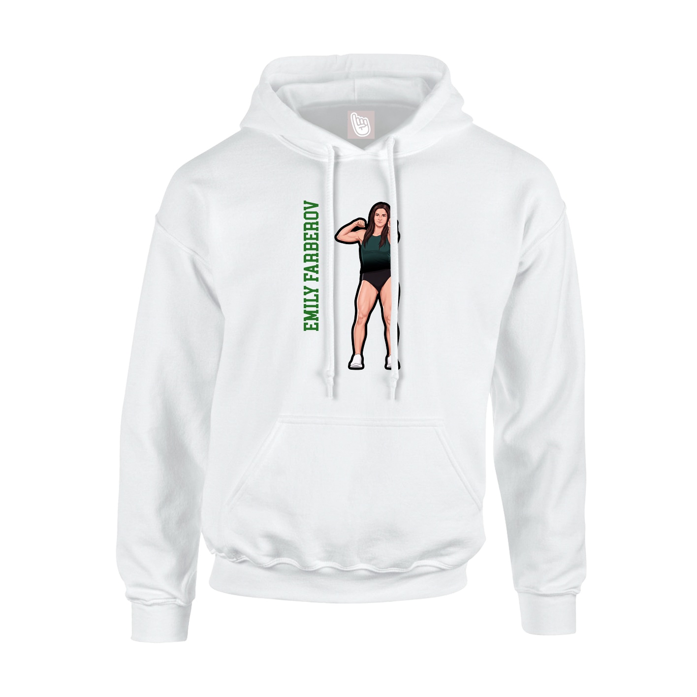 Hoodie — Name Vertical in White