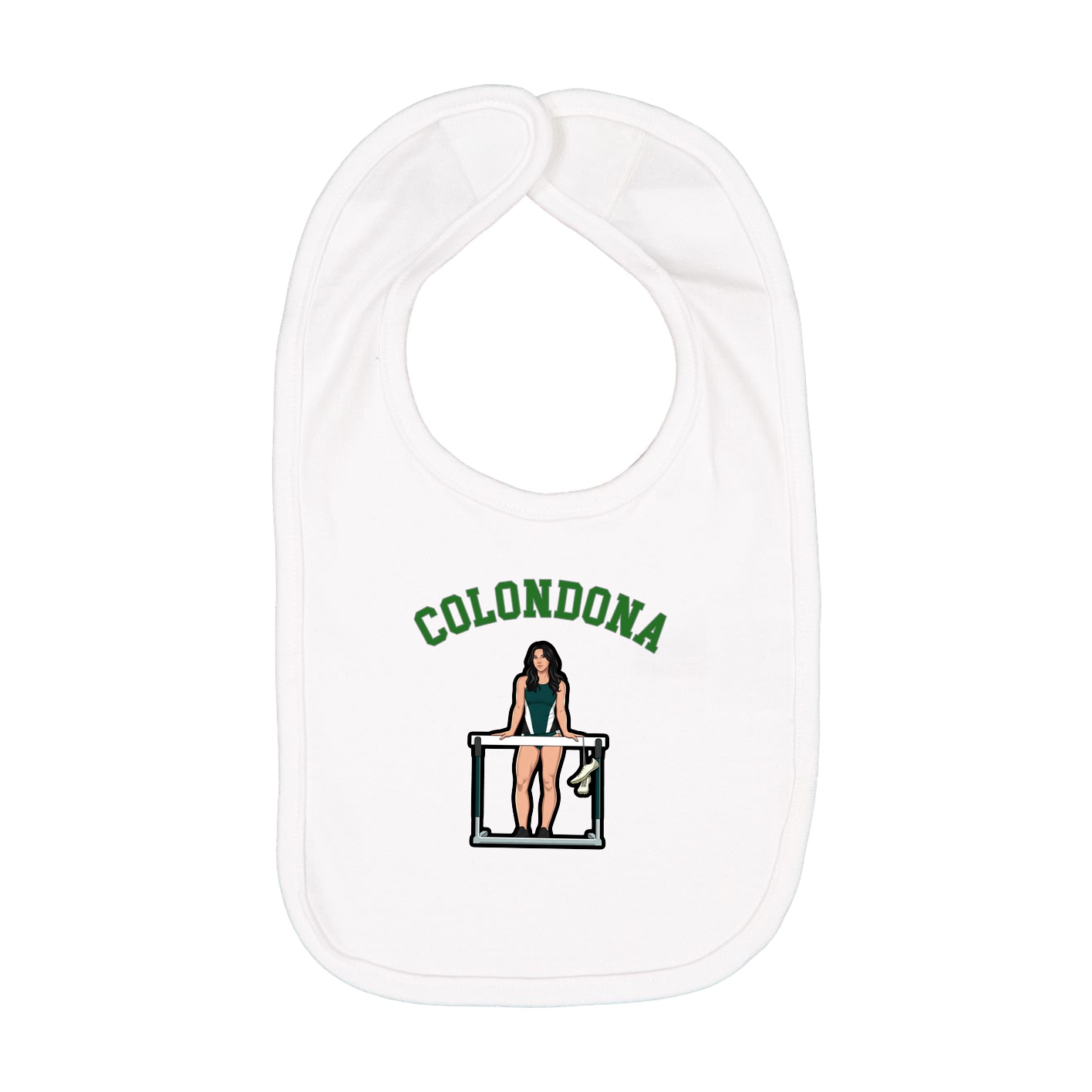 Infant Bib — Shirsey Arch in White