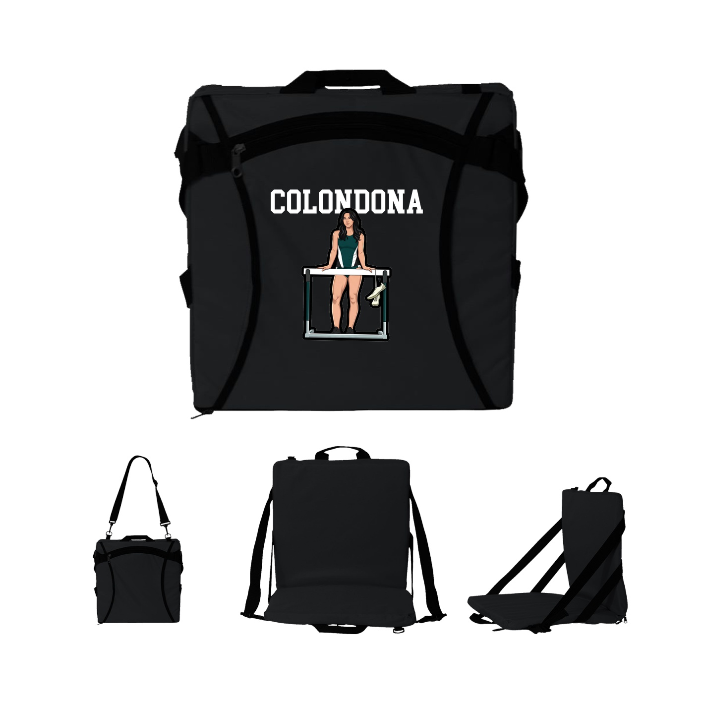 Folding Stadium Seat — Shirsey in Black