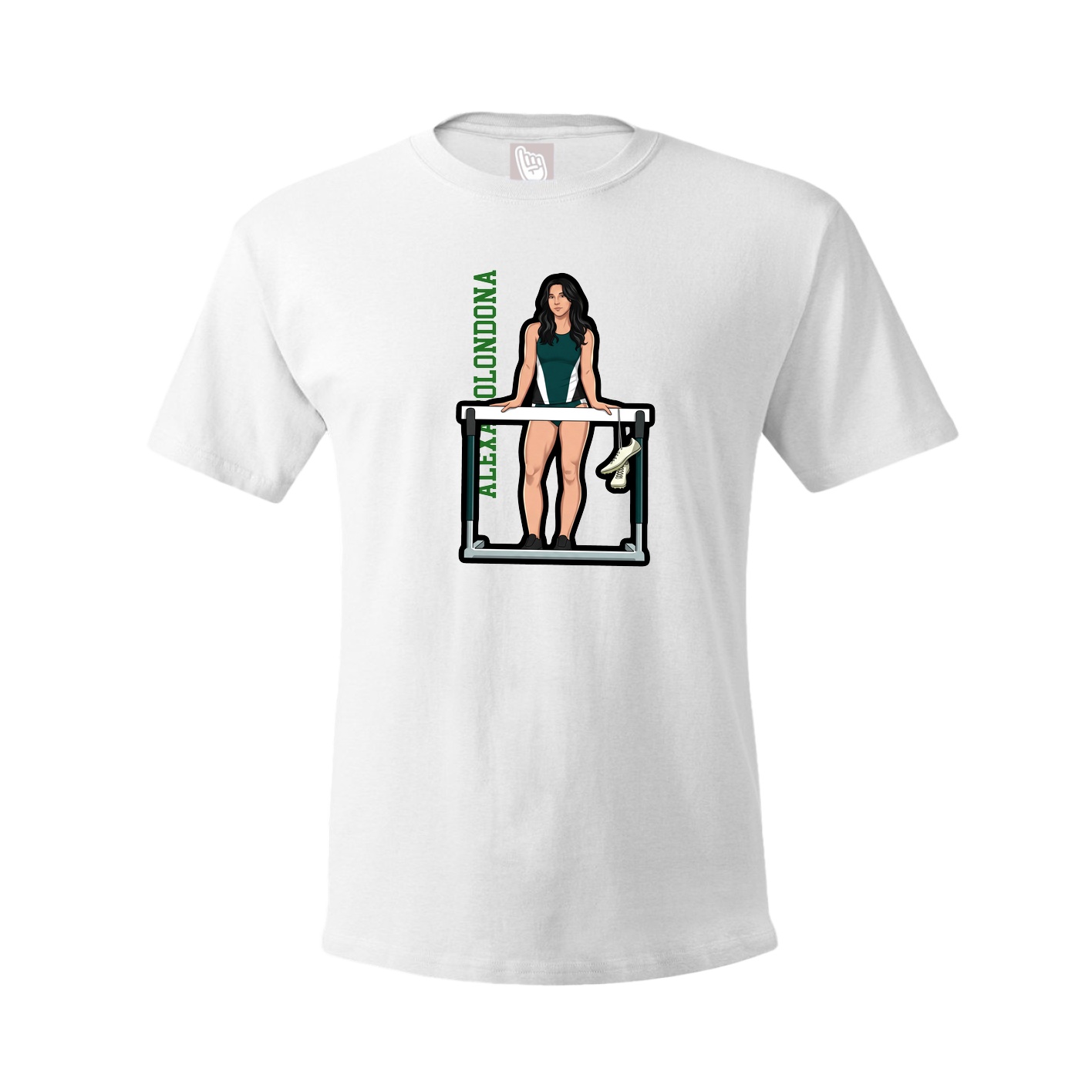 Youth Tee — Name Vertical in White