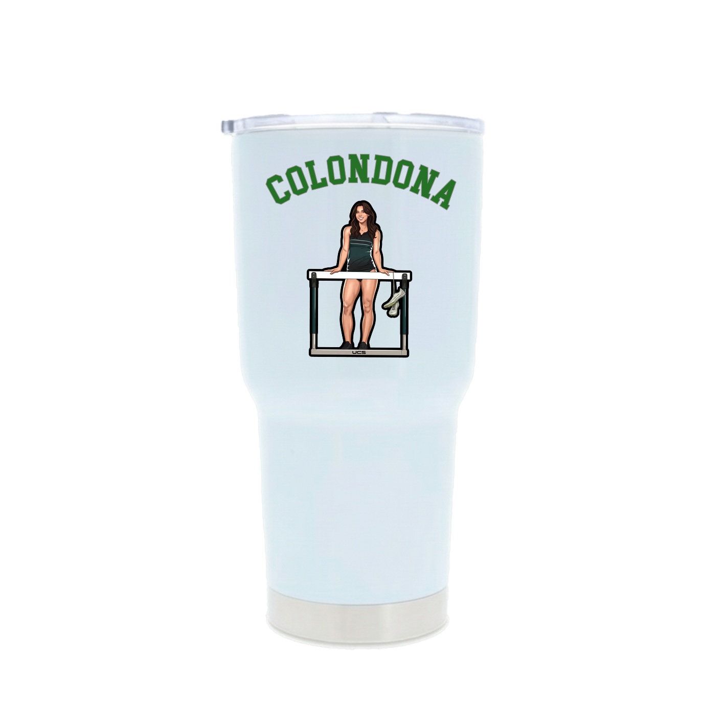 30oz Stainless Steel Tumbler — Shirsey Arch in White