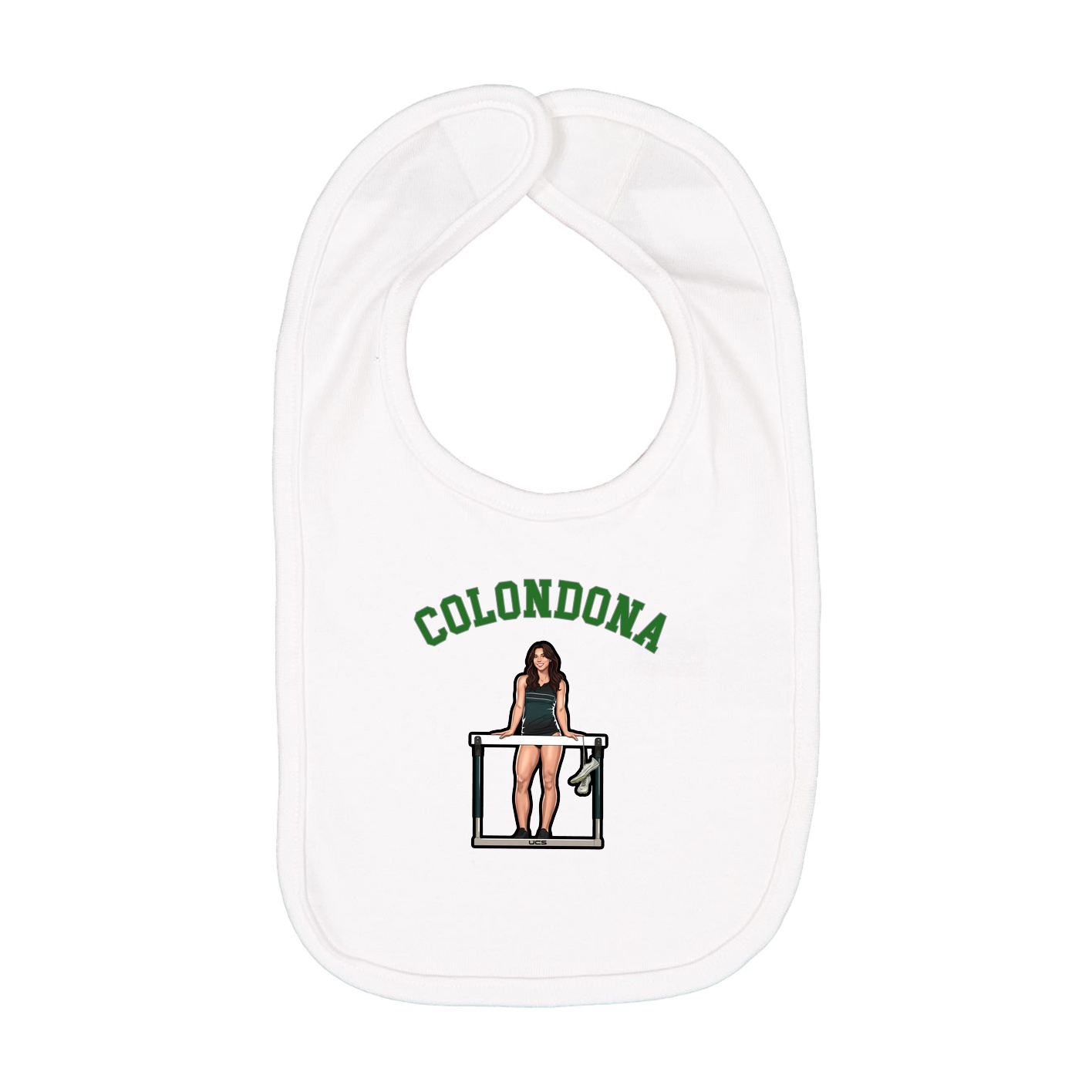 Infant Bib — Shirsey Arch in White