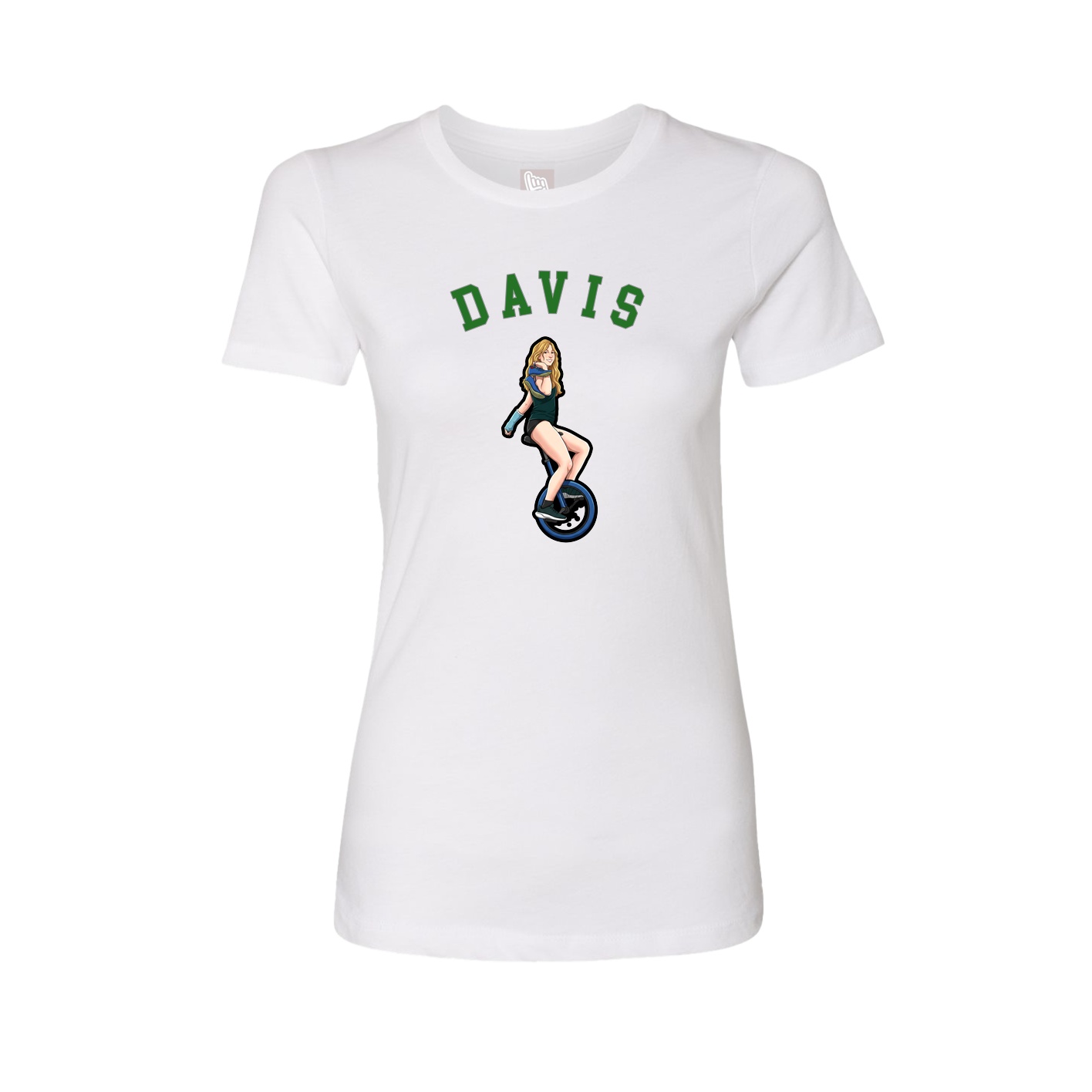 Fitted Women's Tee — Shirsey Arch in White