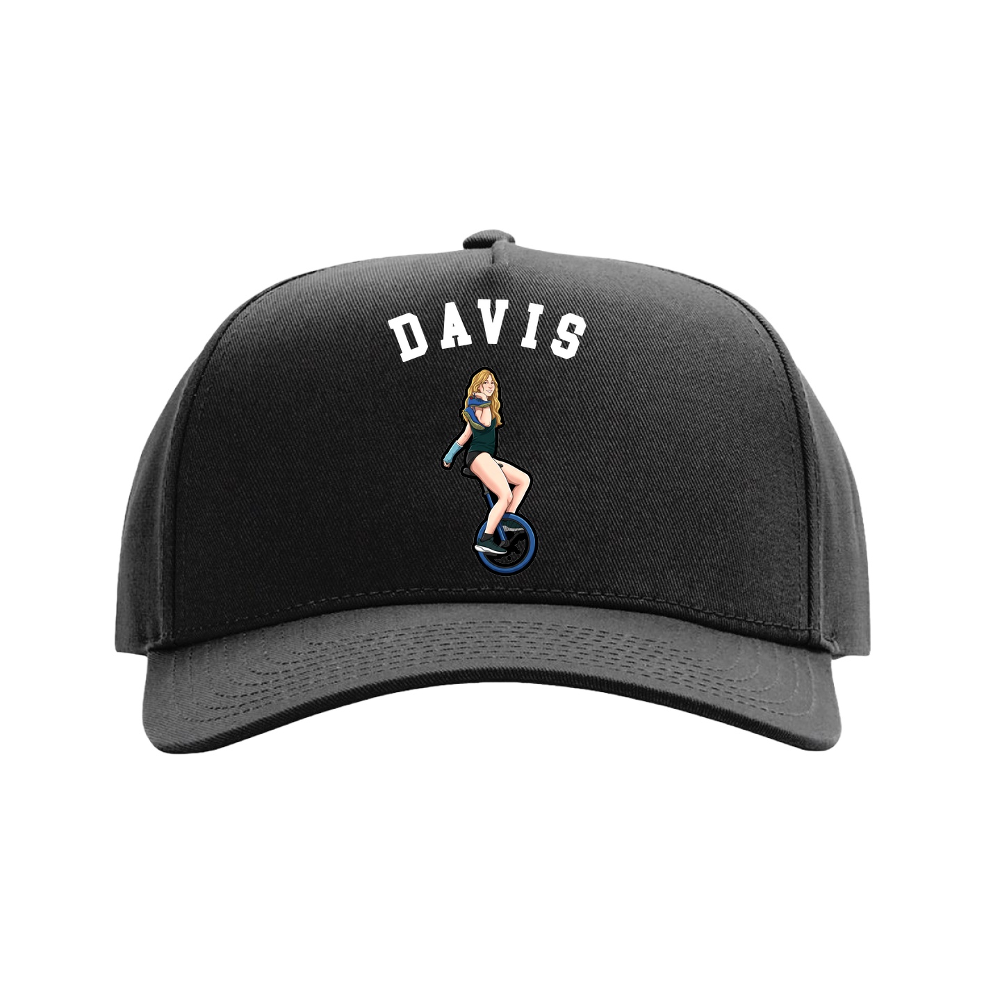 Full Fabric Five-Panel Champ Cap — Shirsey Arch in Black