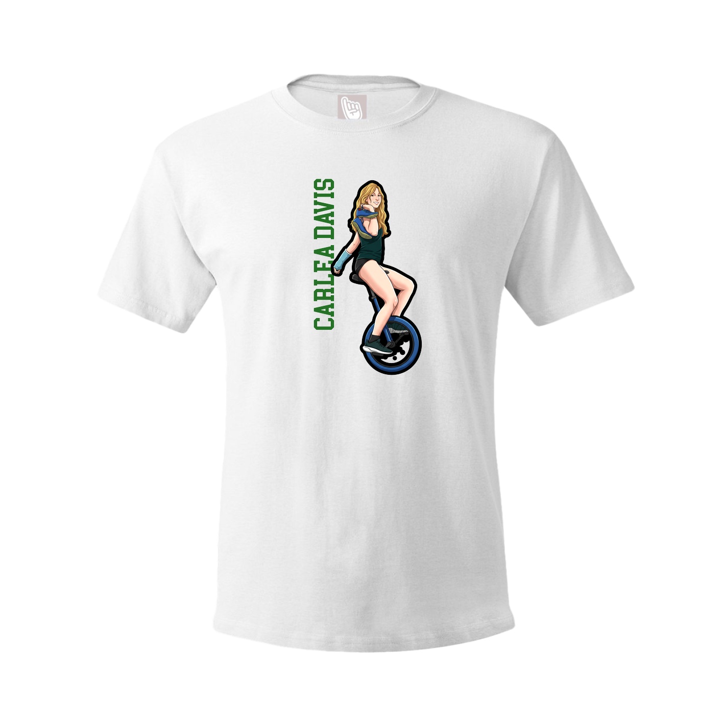 Tee — Name Vertical in White