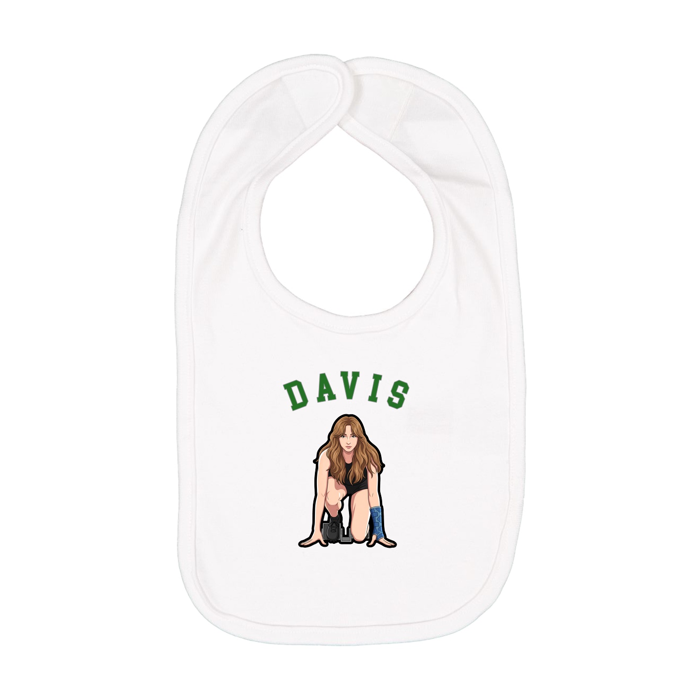 Infant Bib — Shirsey Arch in White