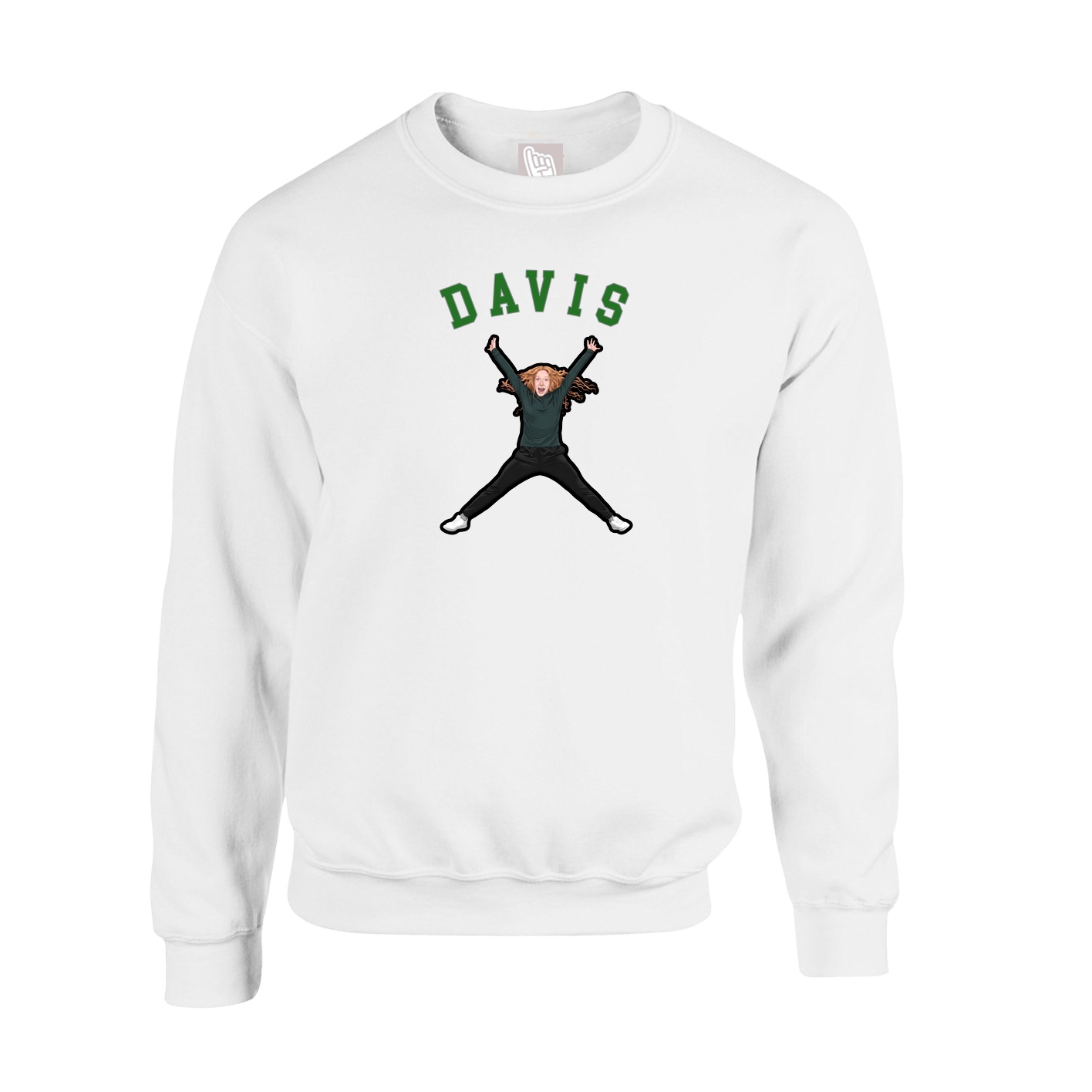 Fleece Crew — Shirsey Arch in White