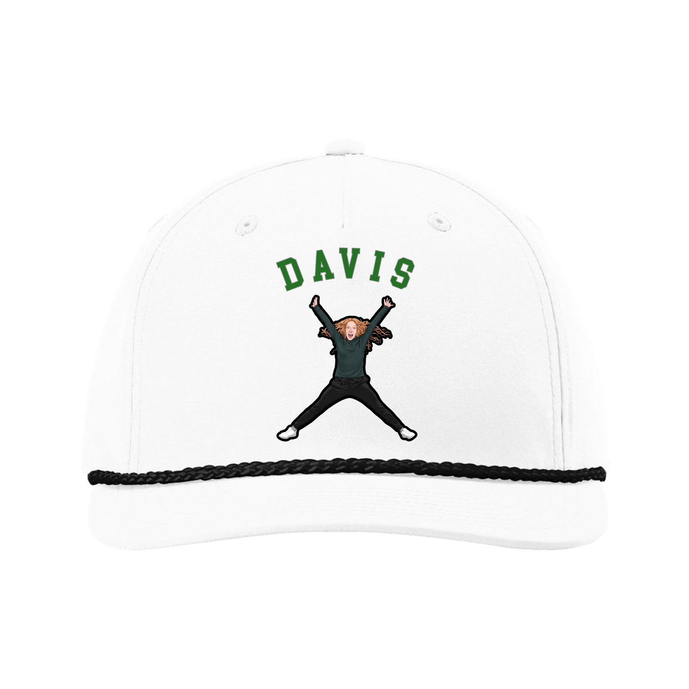 Five-Panel Classic Rope Cap — Shirsey Arch in White