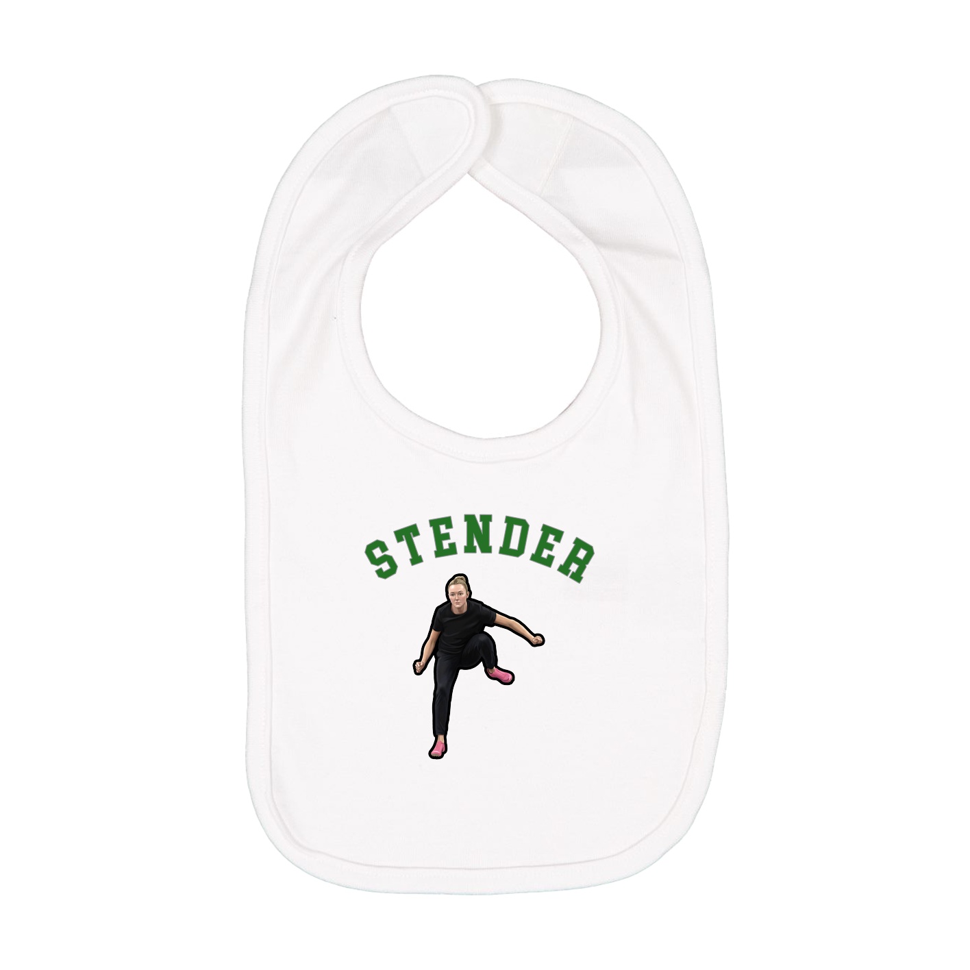 Infant Bib — Shirsey Arch in White