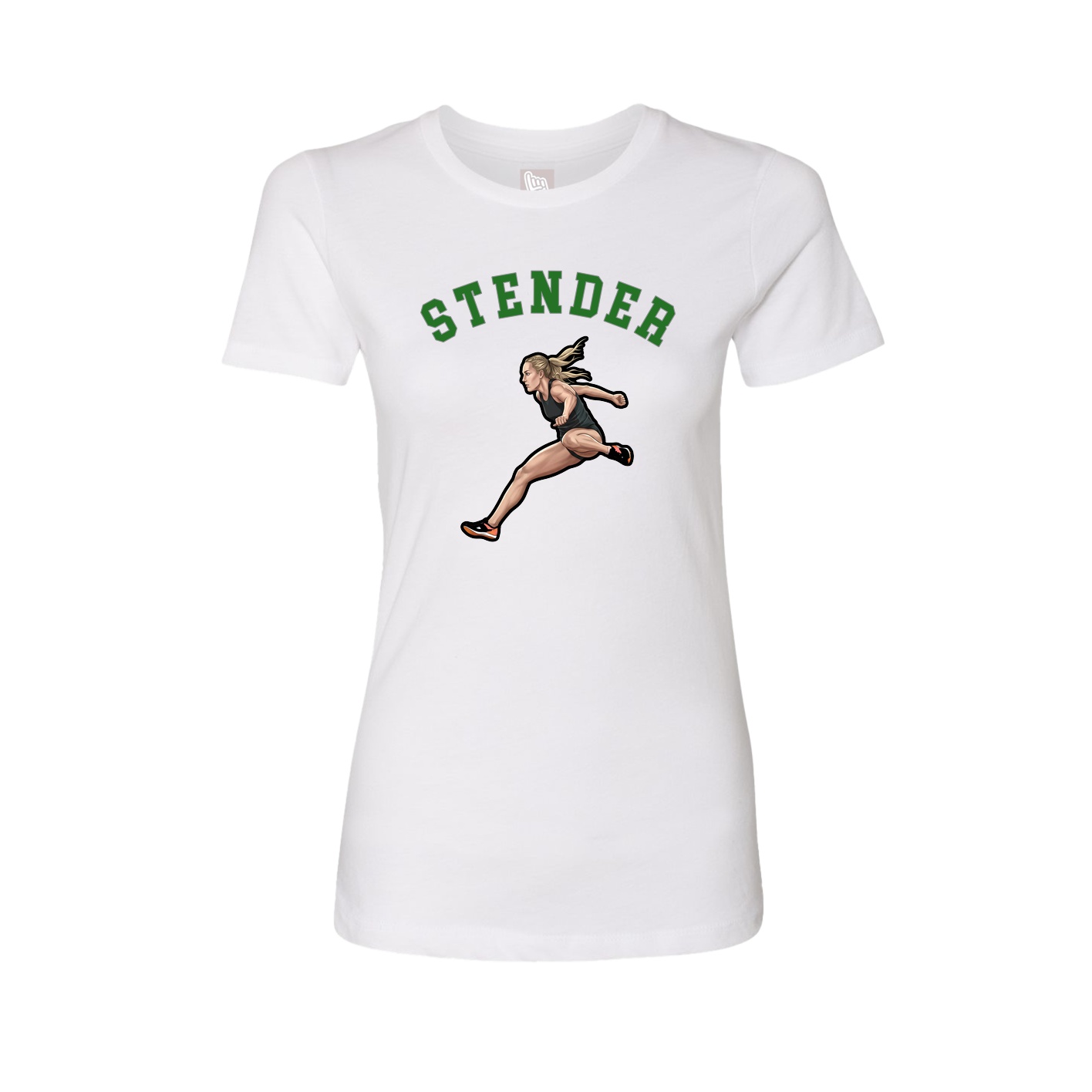 Fitted Women's Tee — Shirsey Arch in White