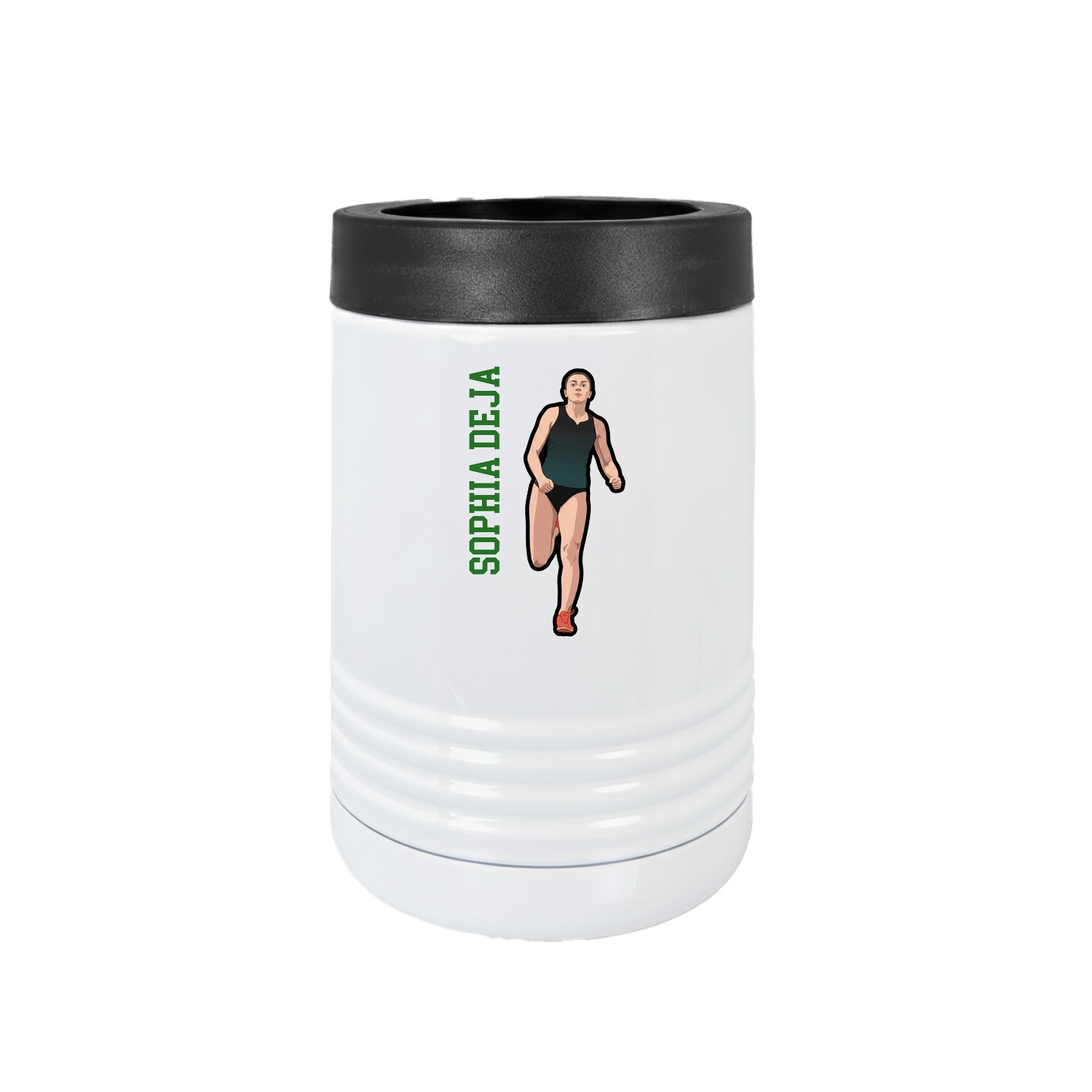 Beverage Holder — Name Vertical in White