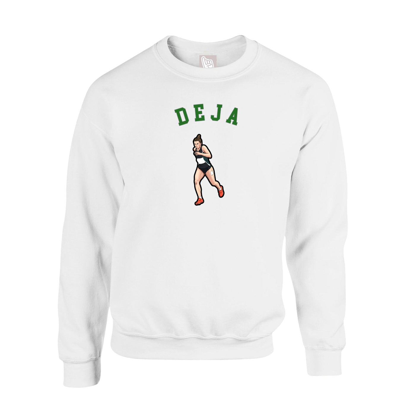 Fleece Crew — Shirsey Arch in White