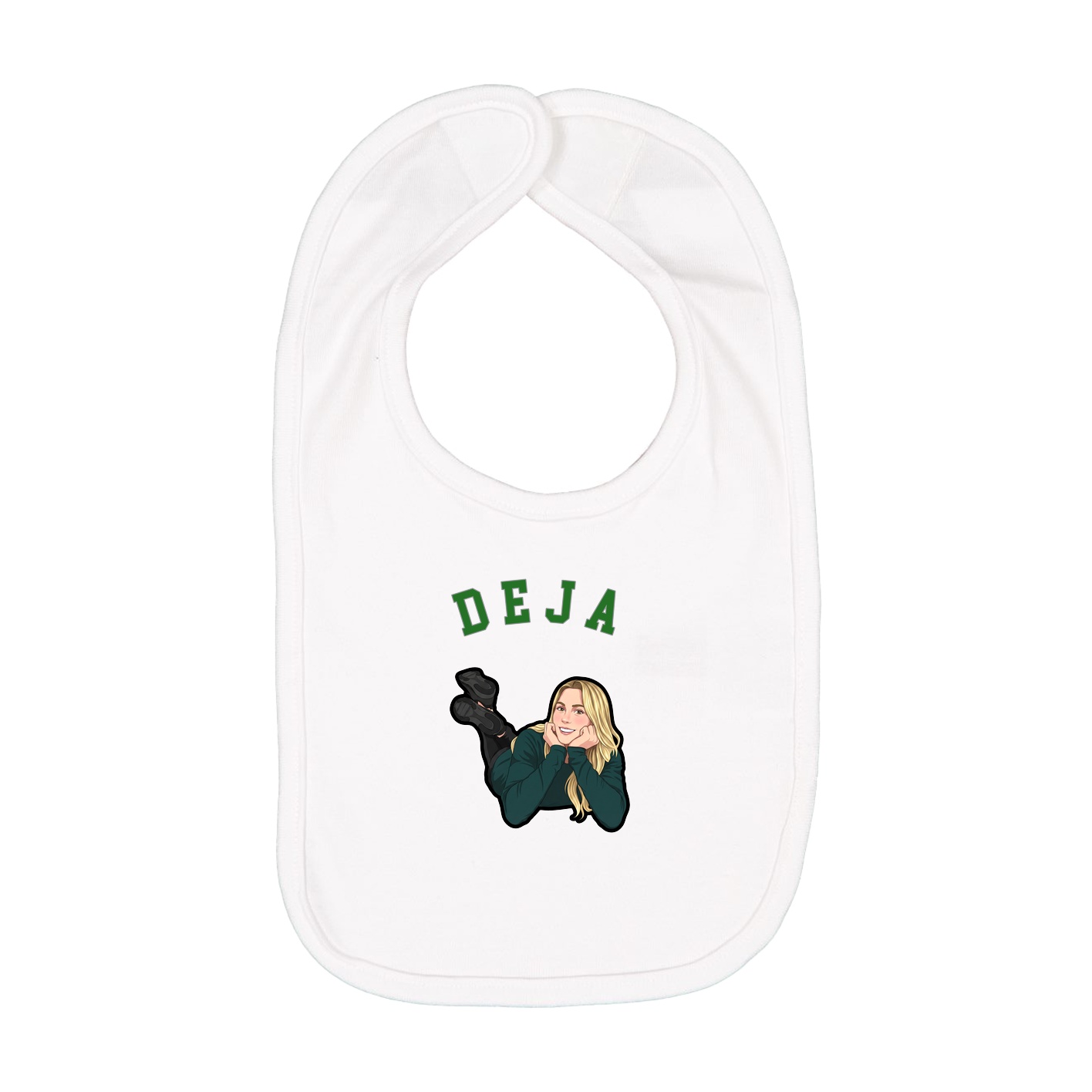 Infant Bib — Shirsey Arch in White