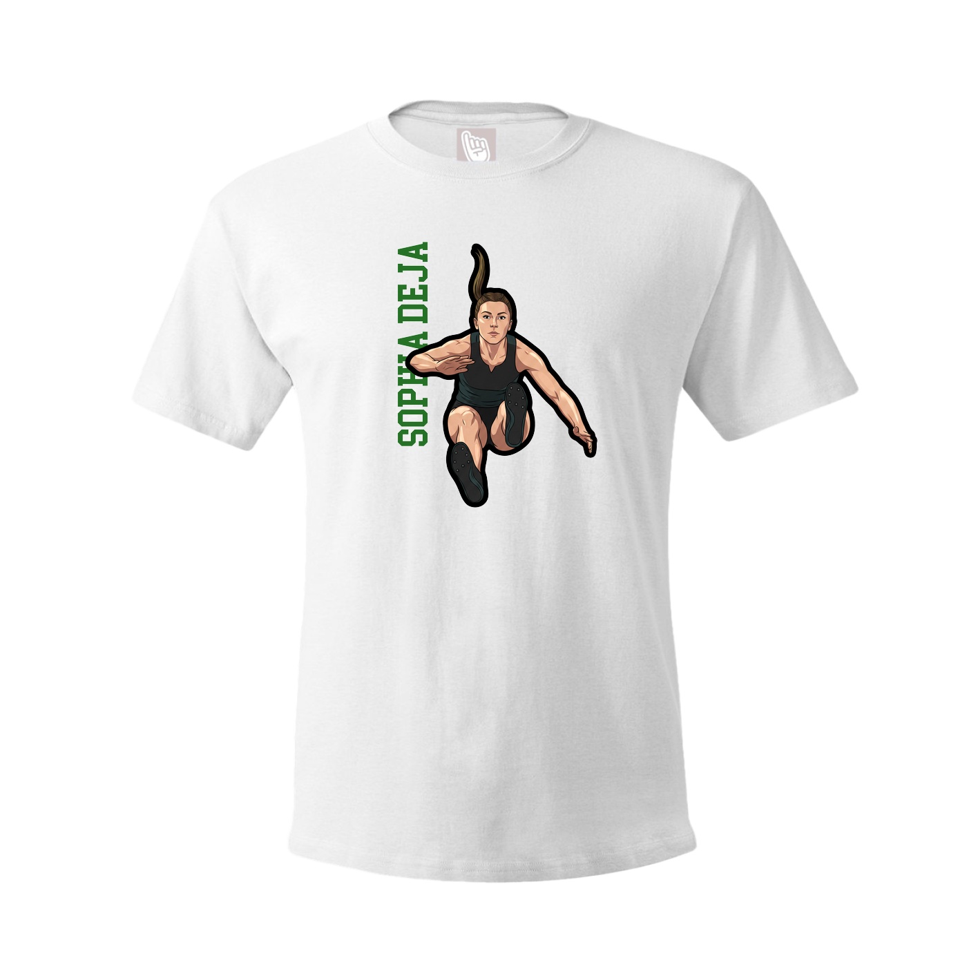 Tee — Name Vertical in White