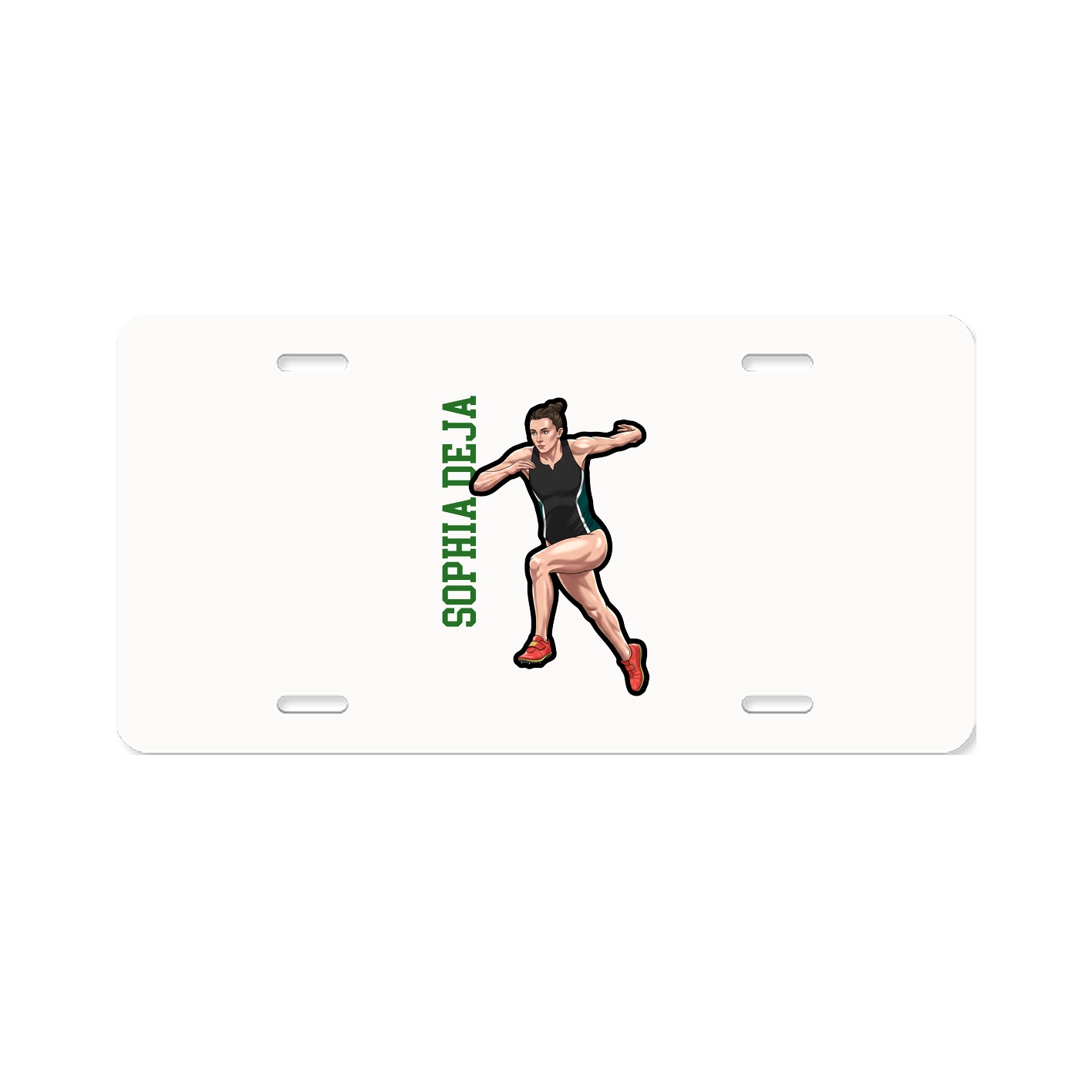 License Plate — Name Vertical in Classic