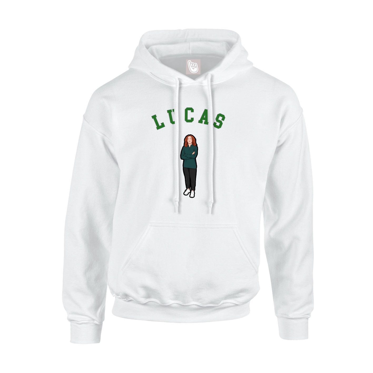 Youth Hoodie — Shirsey Arch in White