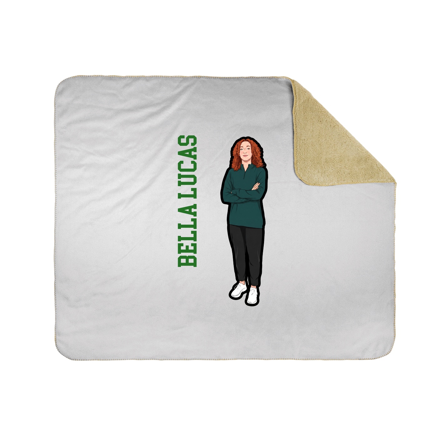 50x60 Sherpa Lined Throw Blanket