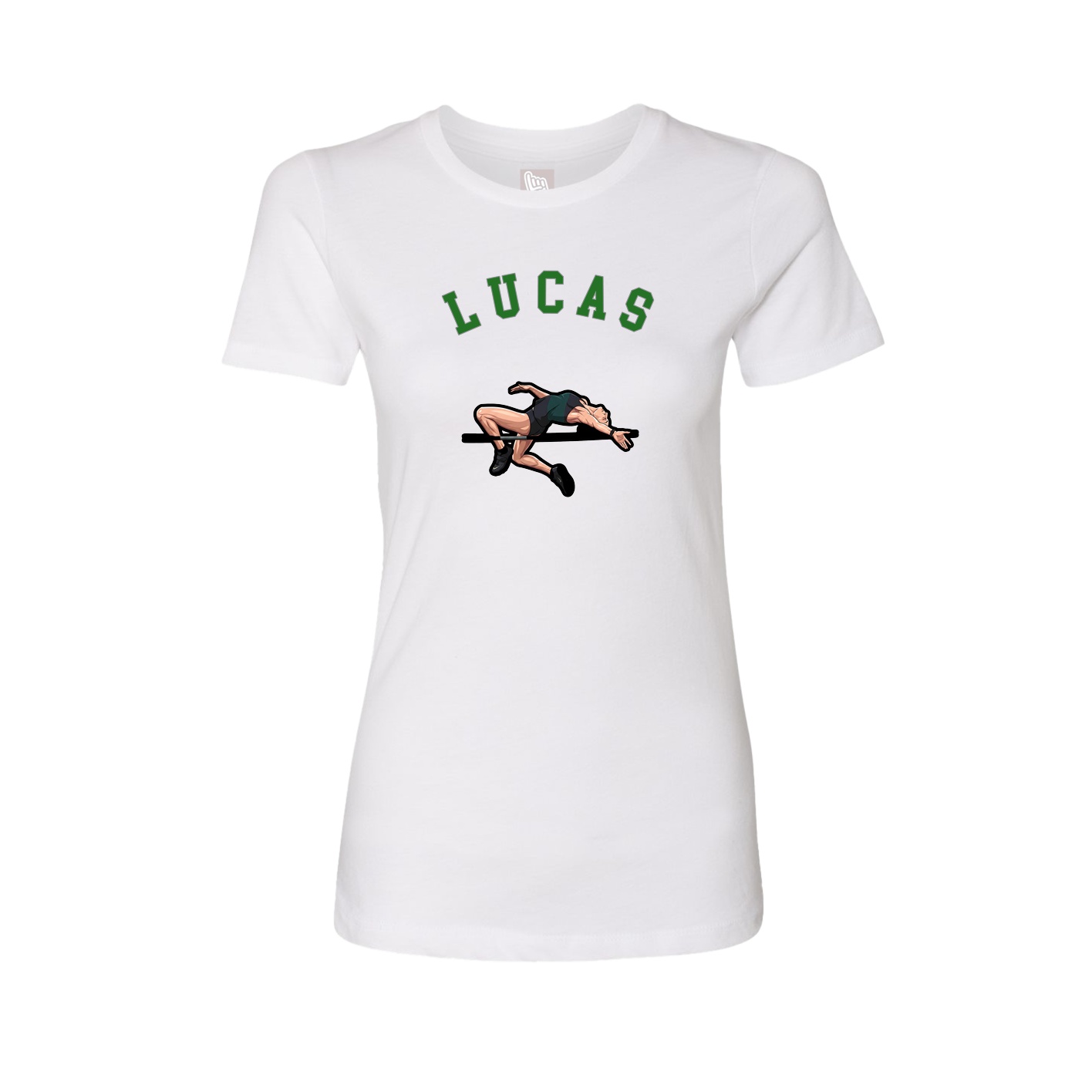 Fitted Women's Tee — Shirsey Arch in White