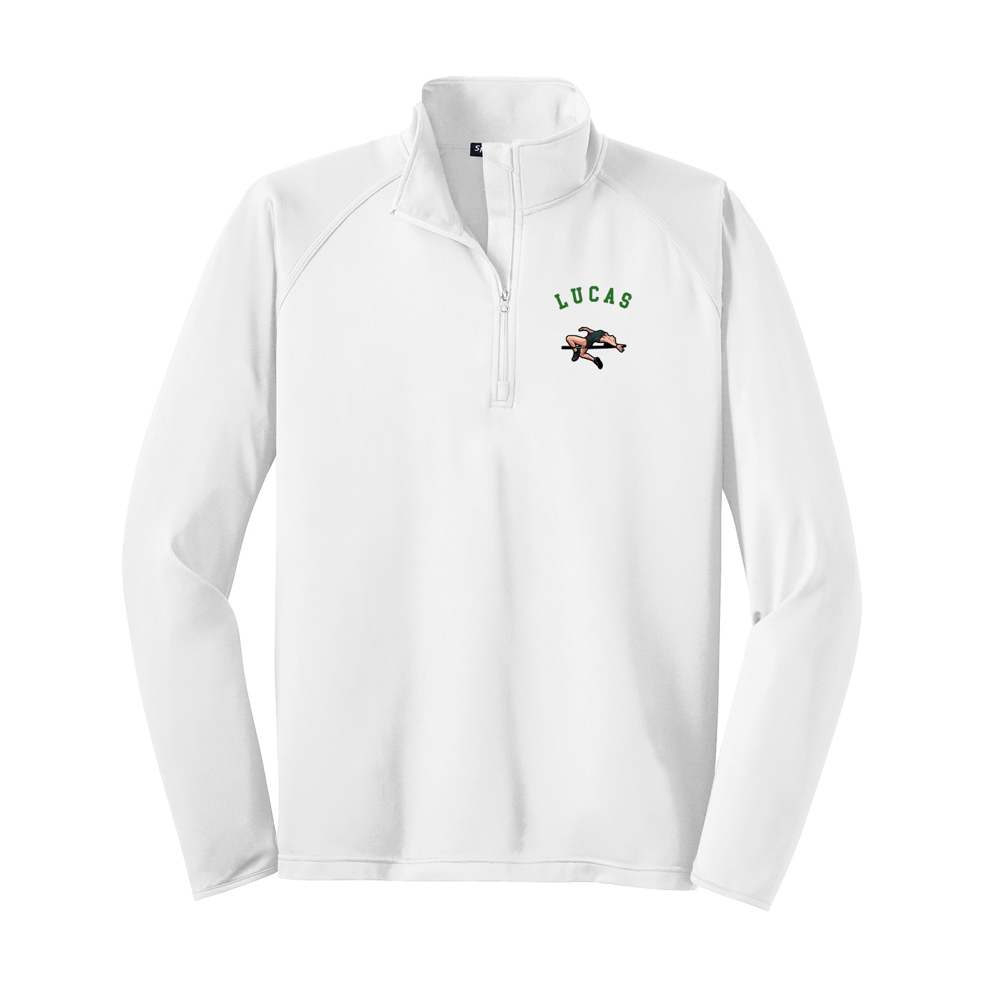 Q-Zip Pullover — Shirsey Arch in White