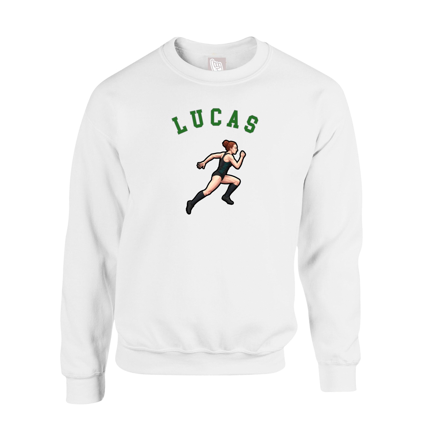 Fleece Crew — Shirsey Arch in White