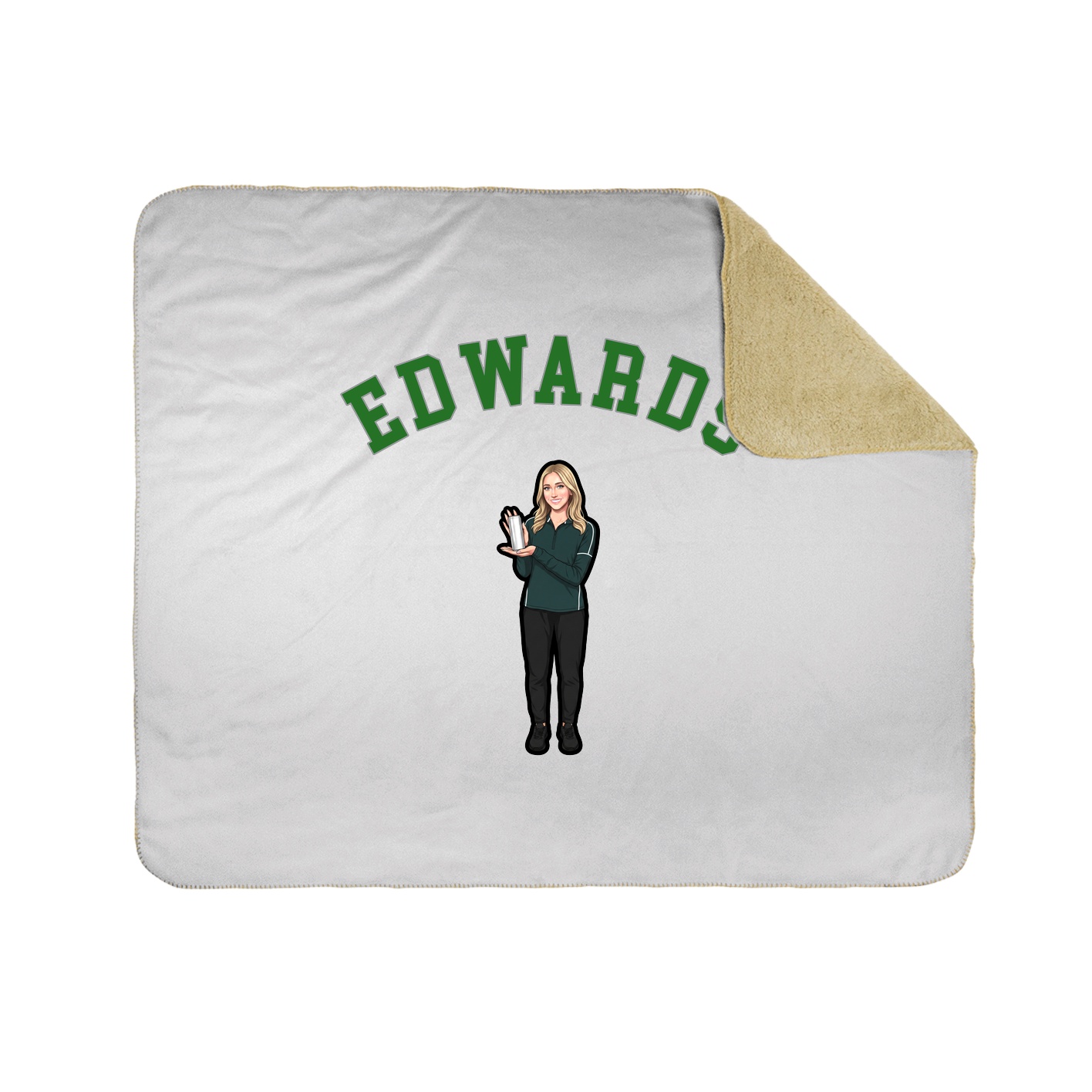 50x60 Sherpa Lined Throw Blanket