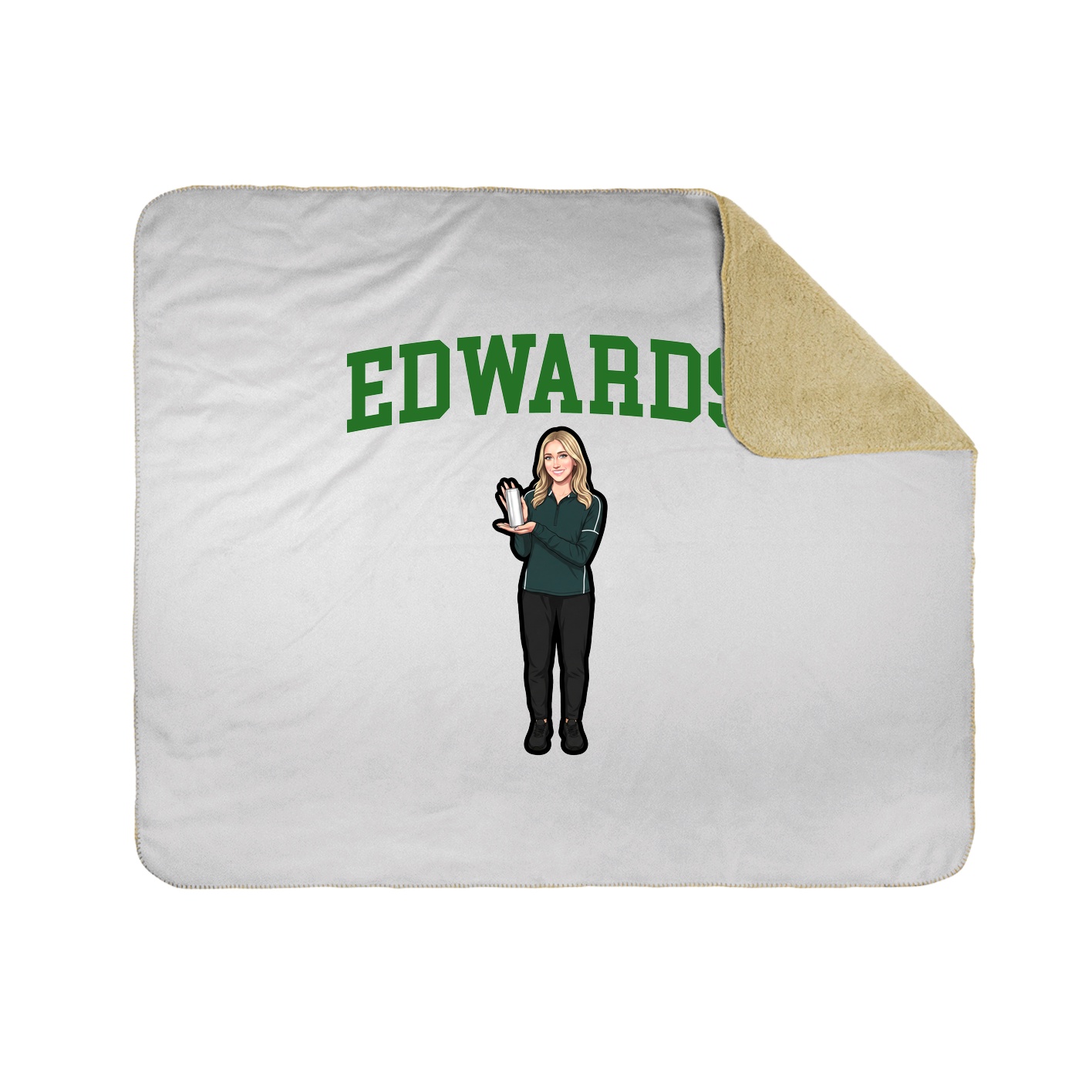 50x60 Sherpa Lined Throw Blanket