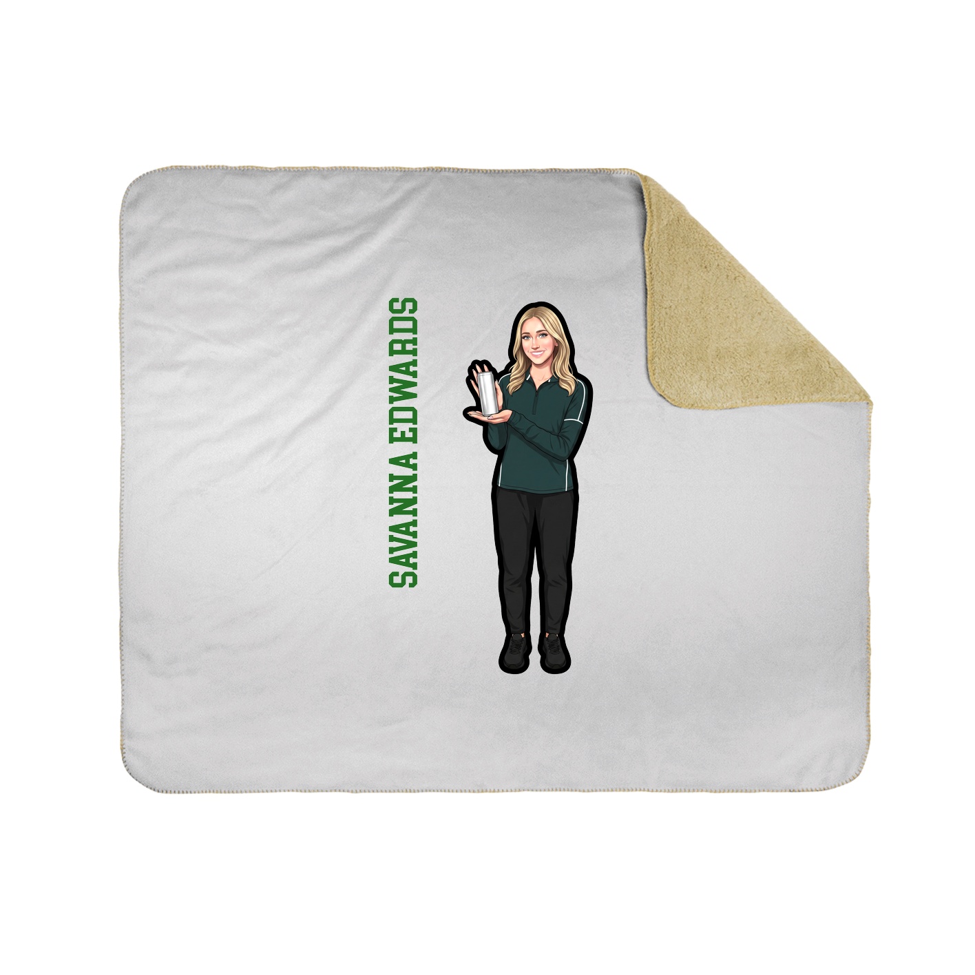 50x60 Sherpa Lined Throw Blanket