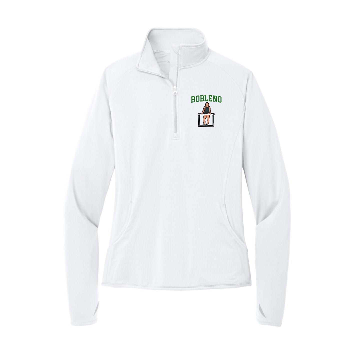 Women's Q-Zip Pullover — Shirsey in White