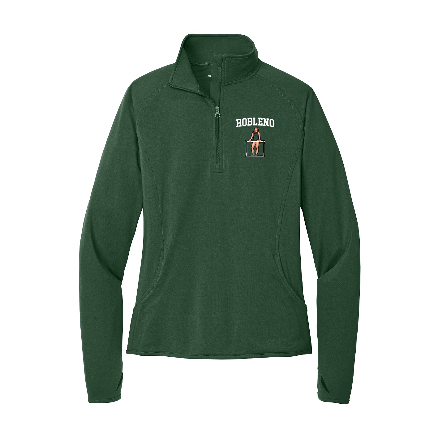 Women's Q-Zip Pullover — Shirsey in Green