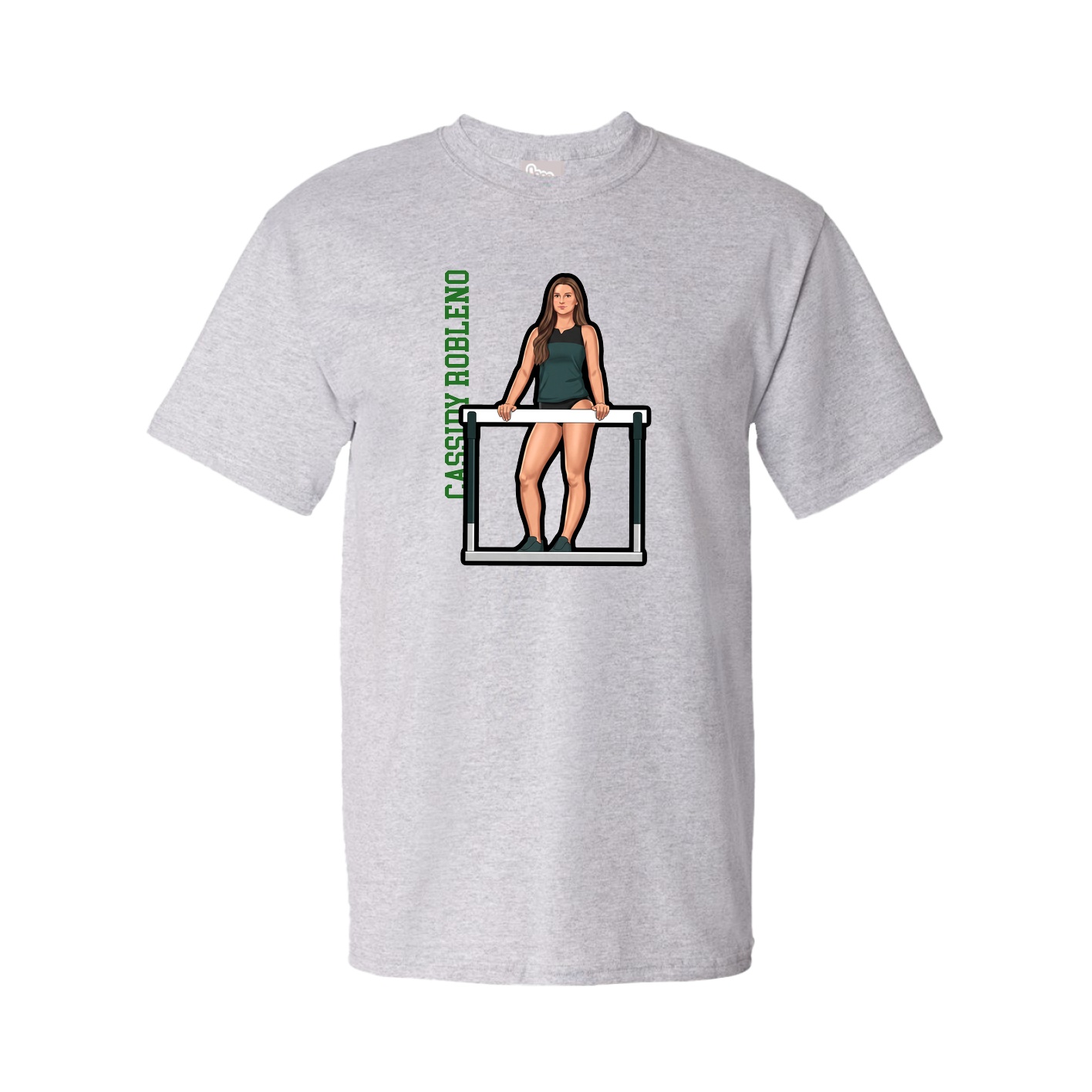 Tee — Name Vertical in Grey
