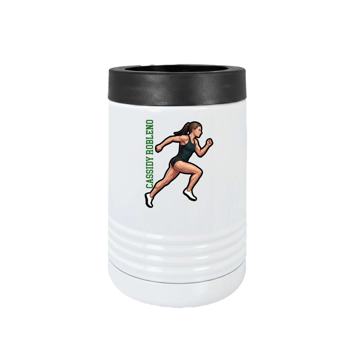 Beverage Holder — Name Vertical in White