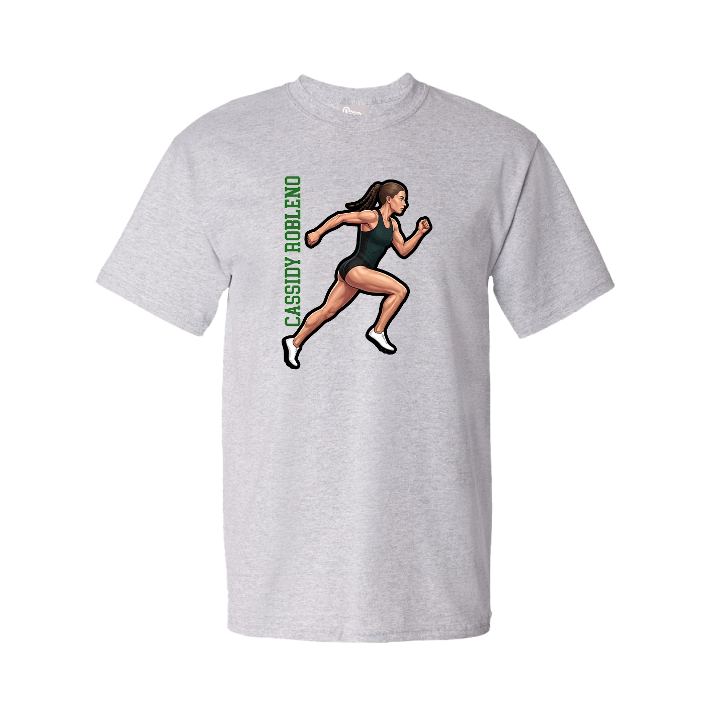 Youth Tee — Name Vertical in Grey