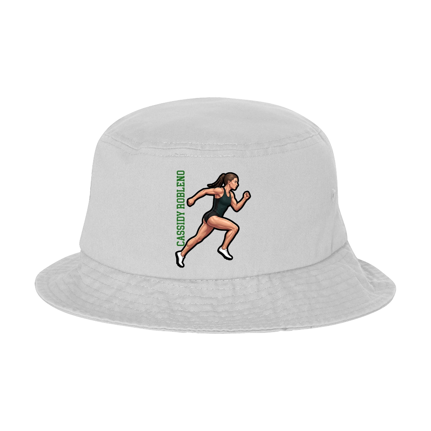 Bucket Cap — Name Vertical in White