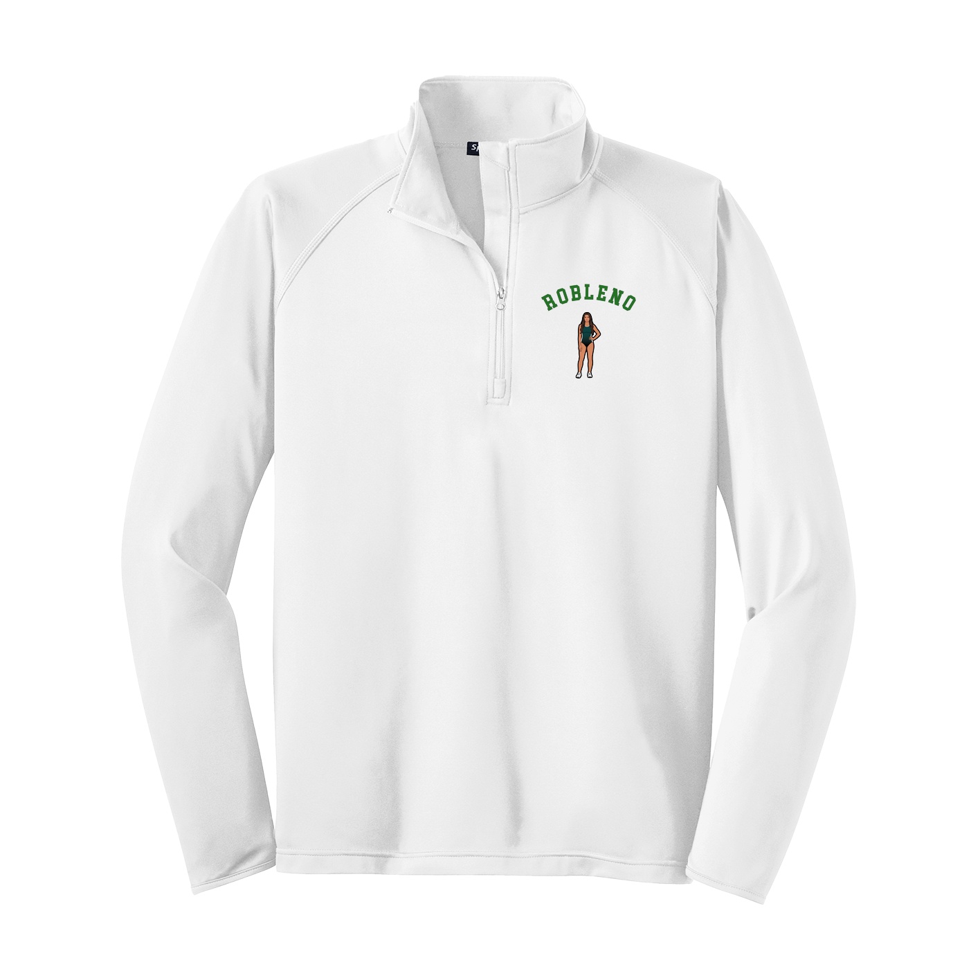 Q-Zip Pullover — Shirsey Arch in White