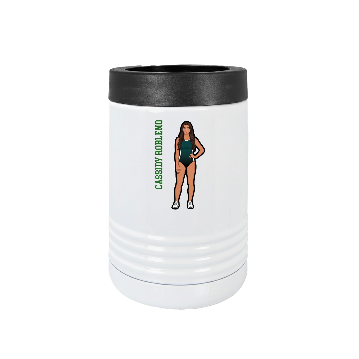 Beverage Holder — Name Vertical in White