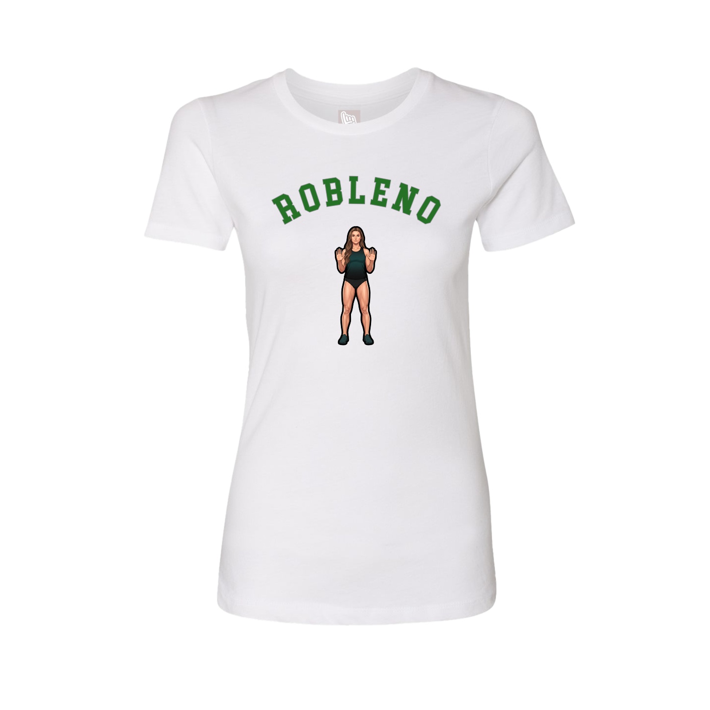 Fitted Women's Tee — Shirsey Arch in White