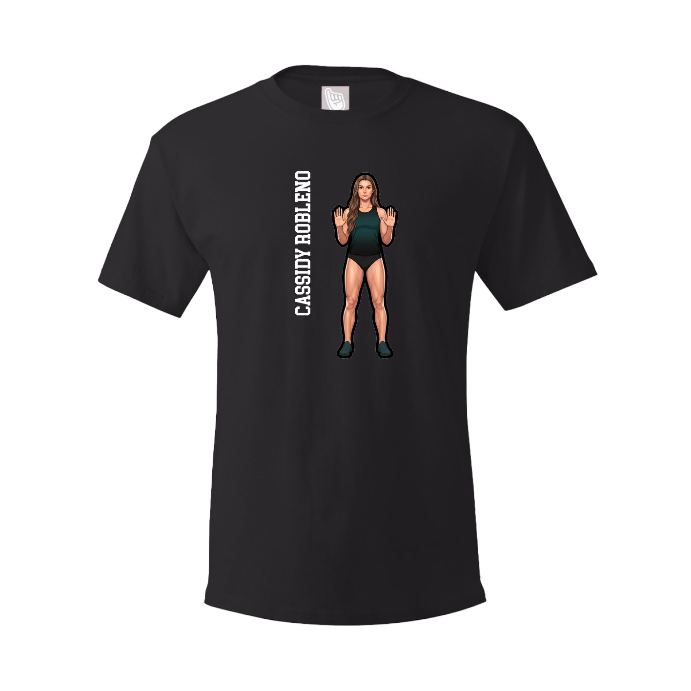 Youth Tee — Name Vertical in Black
